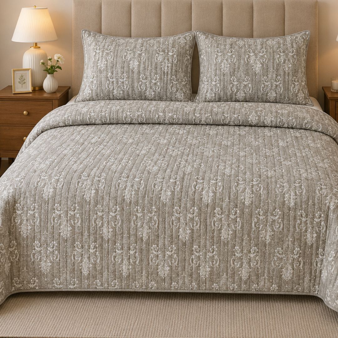 English Cottage Print Bedcover