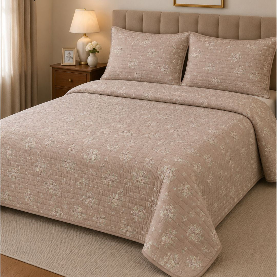 English Cottage Print Bedcover