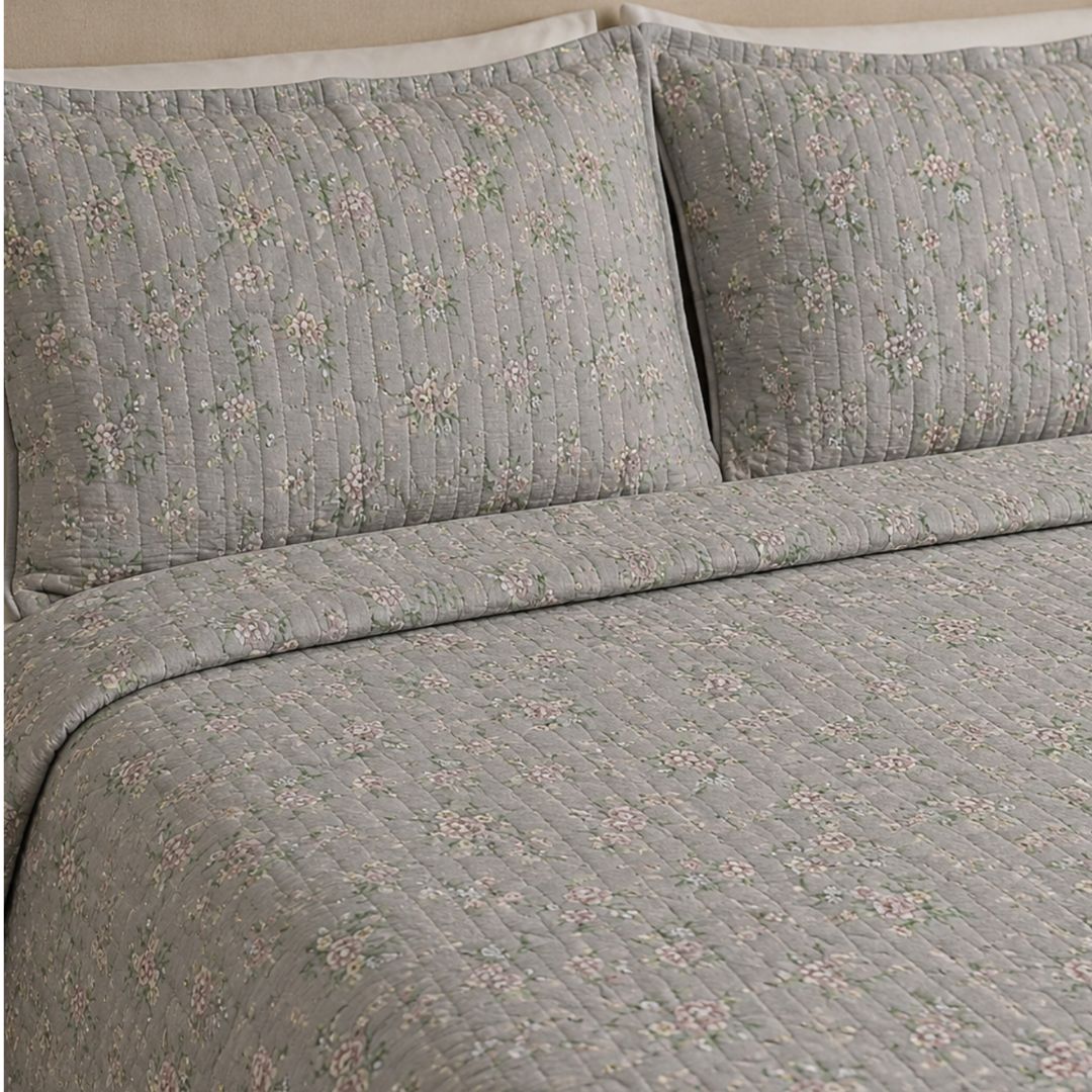 English Cottage Print Bedcover