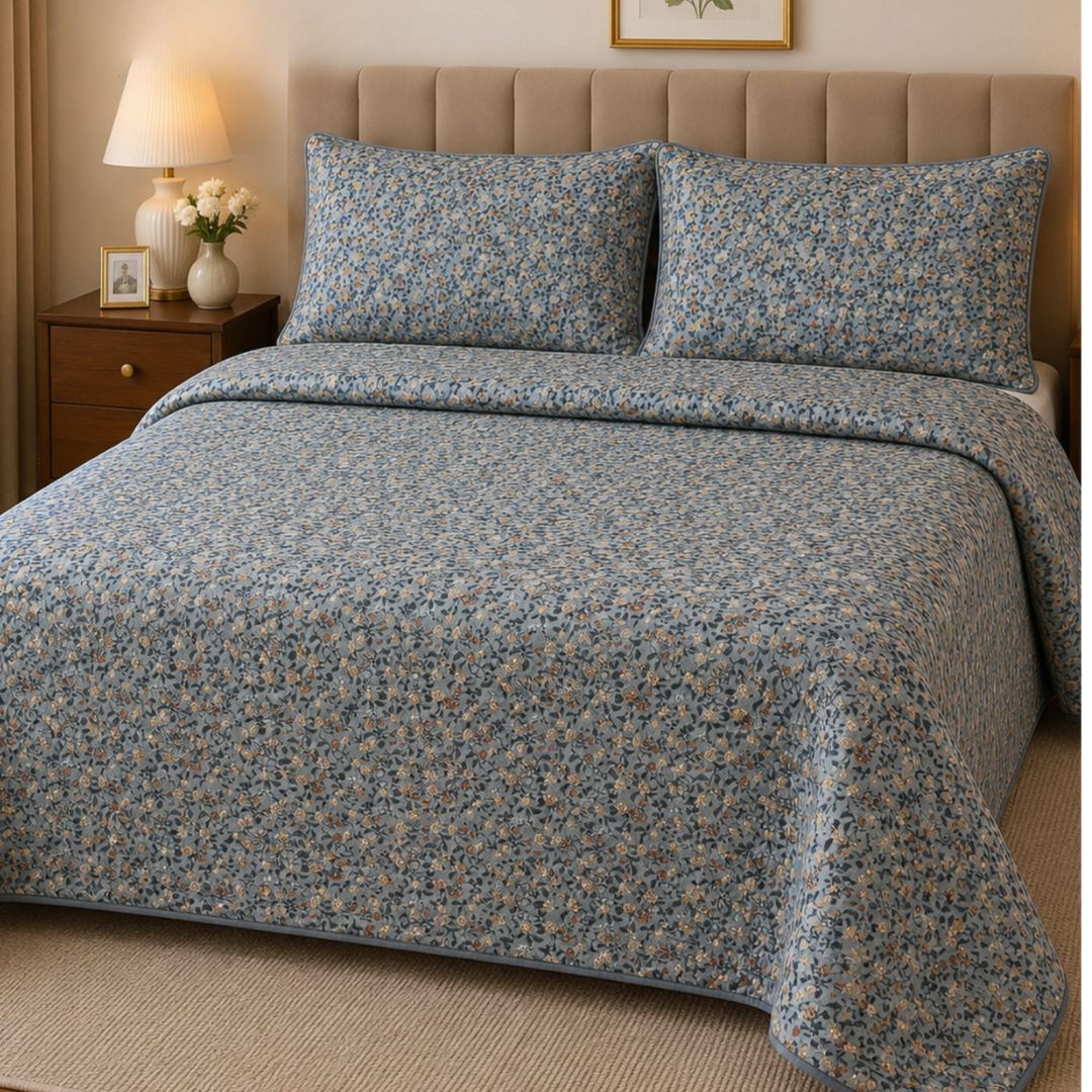 English Cottage Print Bedcover