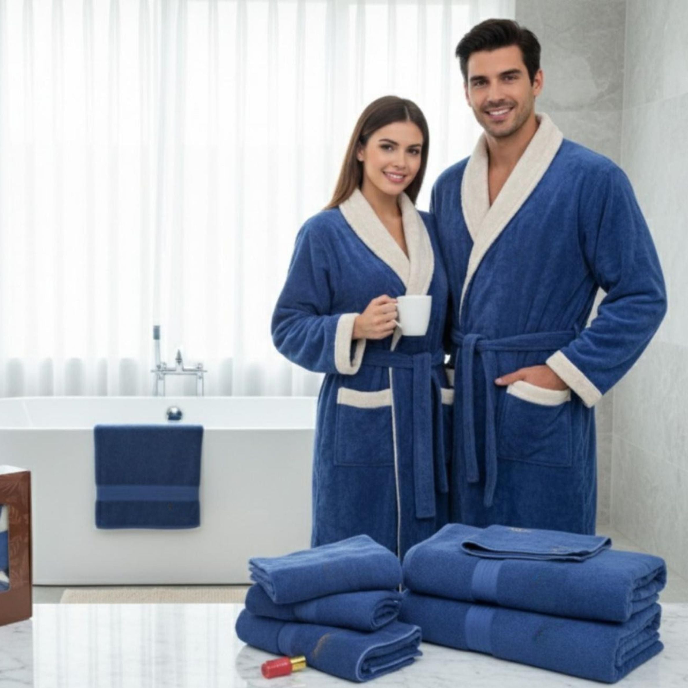 Luxury Couple 8-Piece Bathrobe Set
