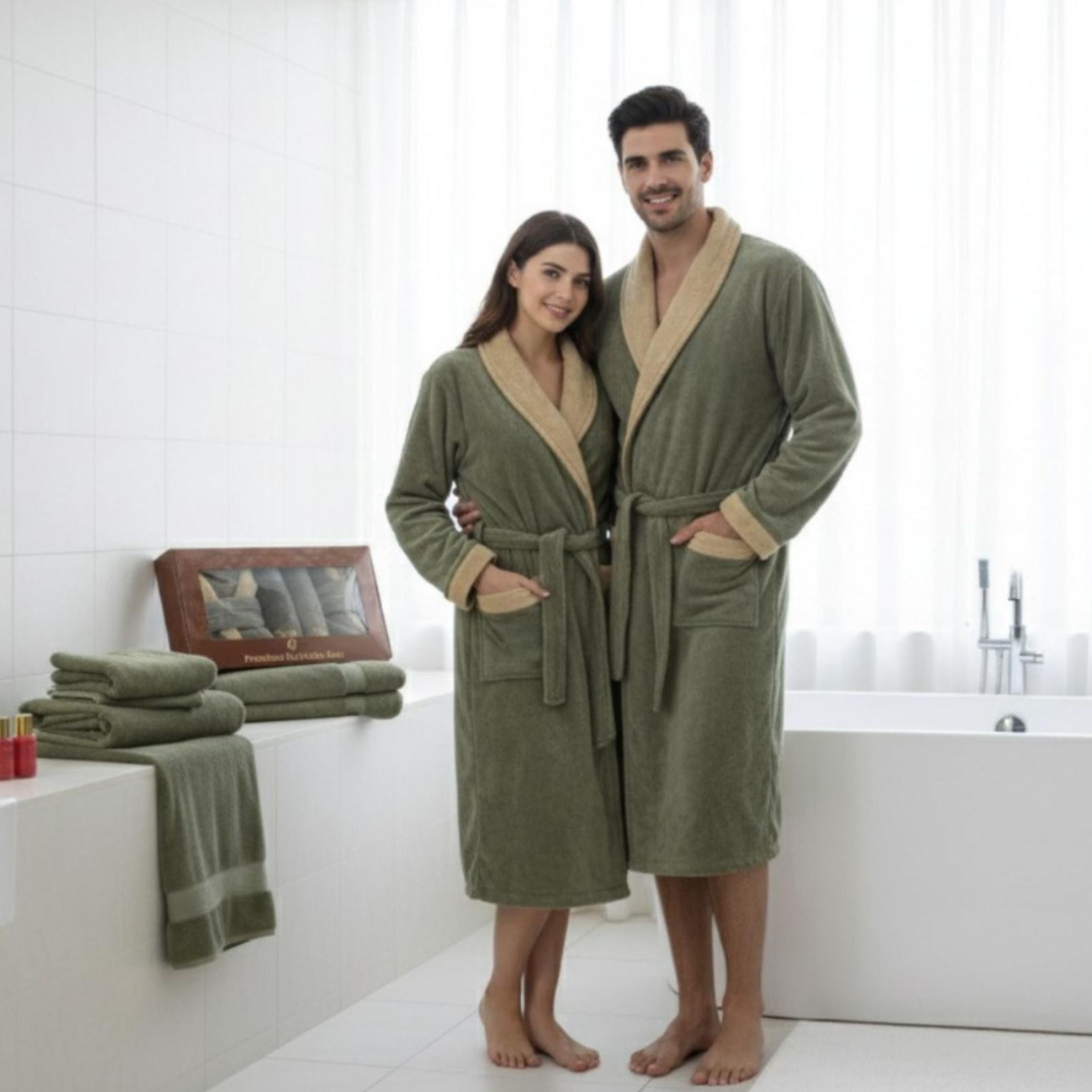 Luxury Couple 8-Piece Bathrobe Set