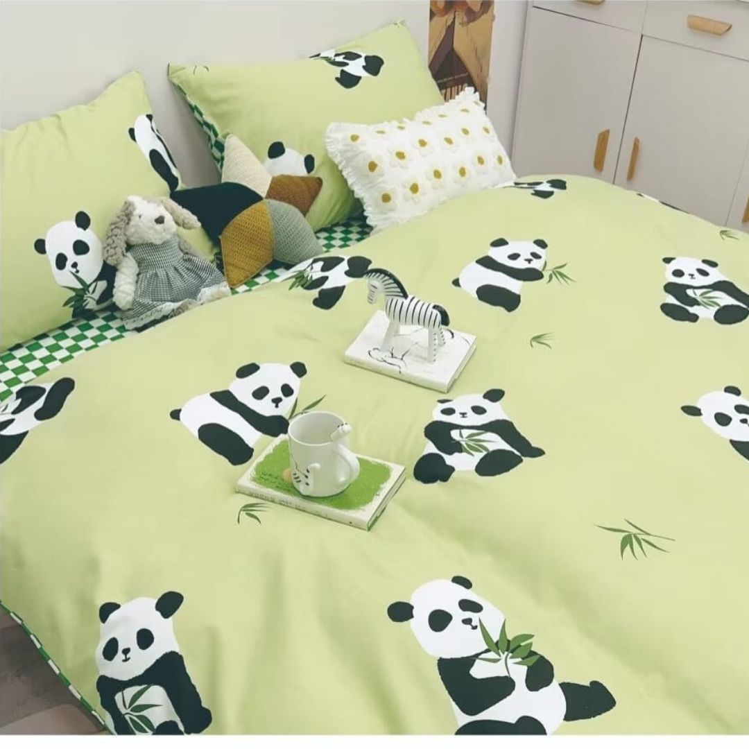 Cute Characters Printed Pure Cotton Bedsheet Set