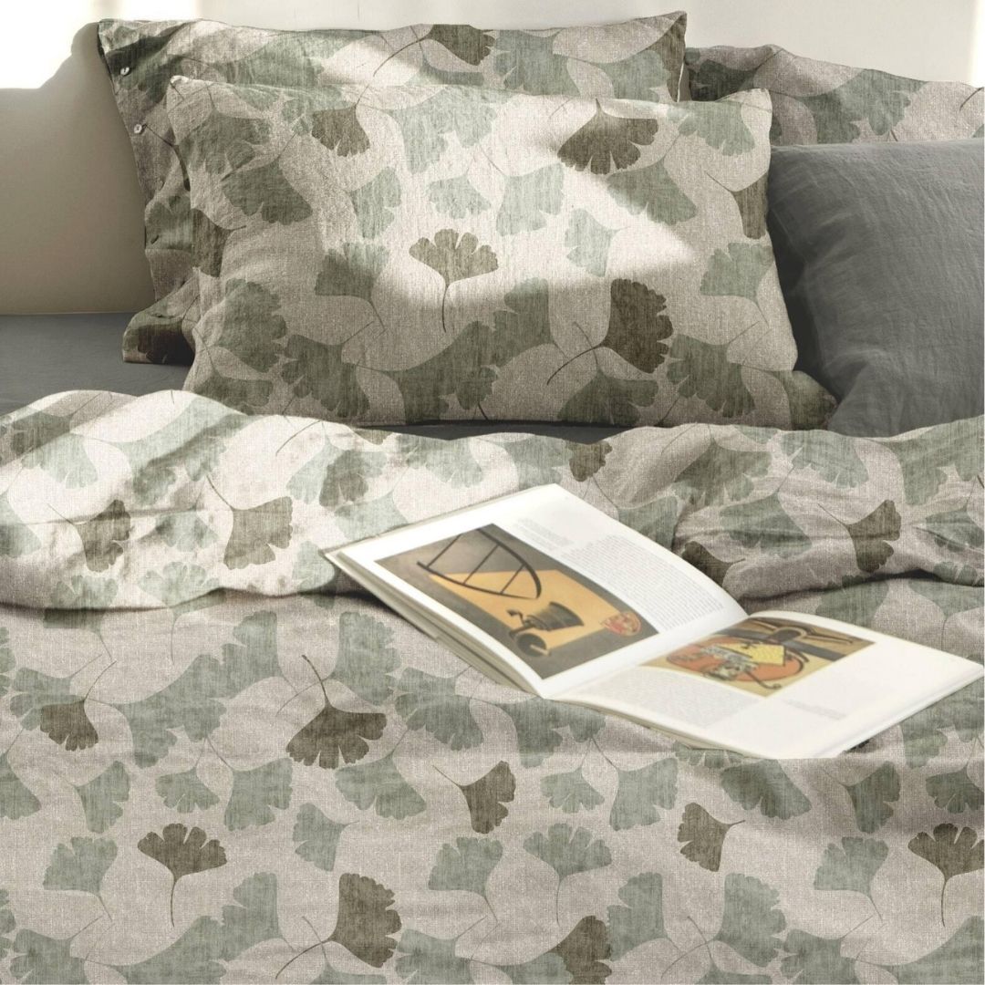 French Toile Inspired King Size Bedsheet – Earthy Neutral Collection