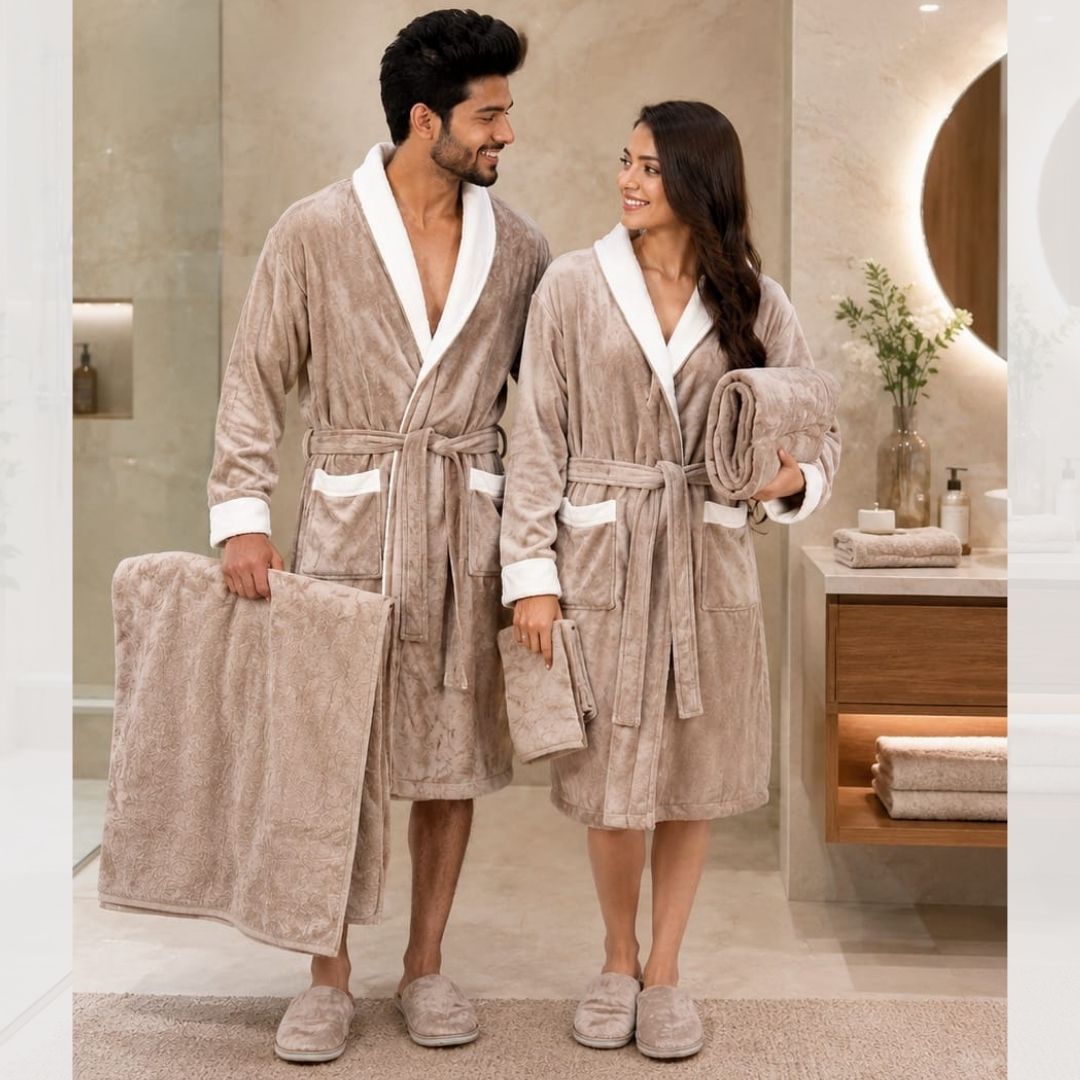 Luxury Couple 8-Piece Bathrobe Set