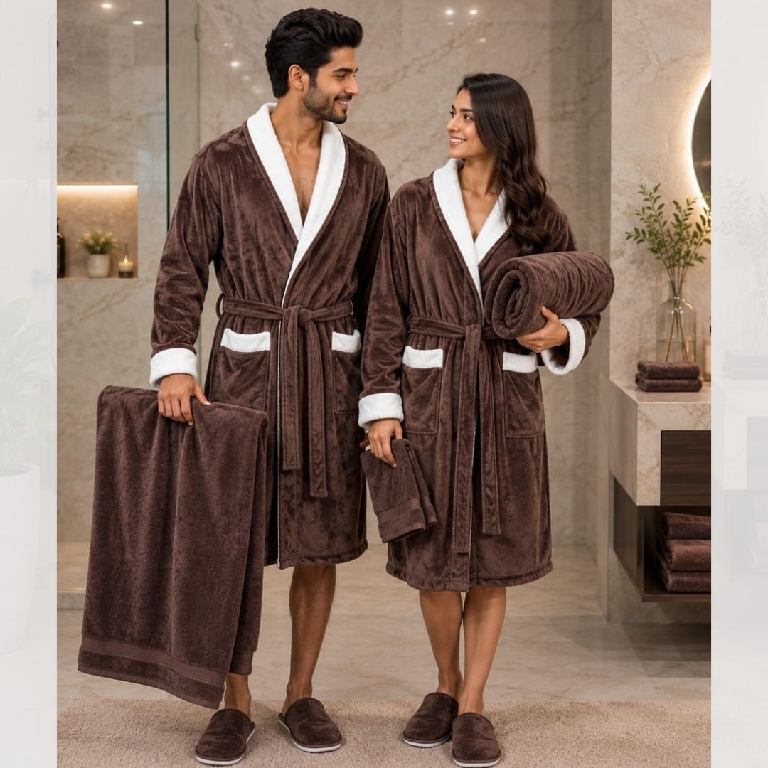 Luxury Couple 8-Piece Bathrobe Set