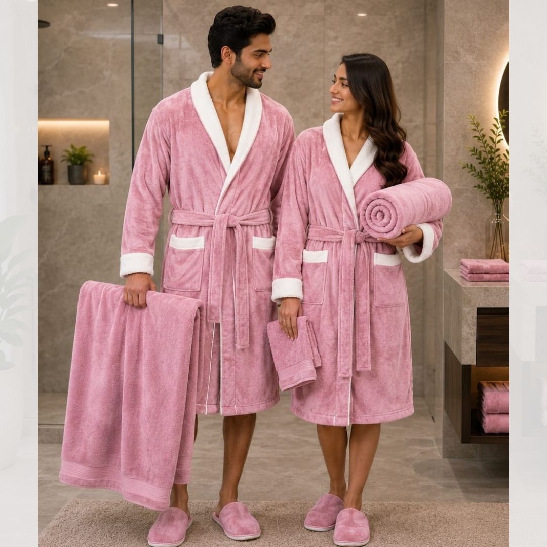 Luxury Couple 8-Piece Bathrobe Set