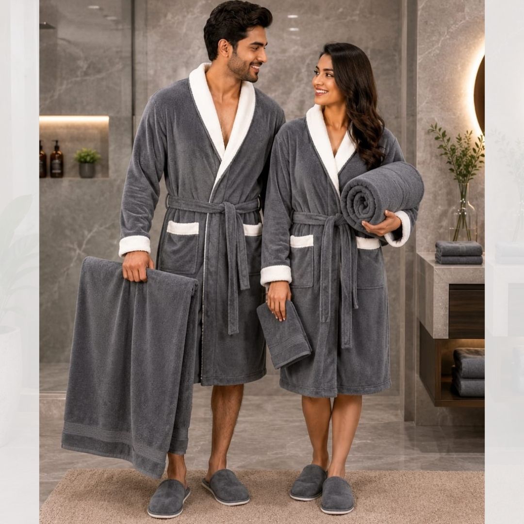 Luxury Couple 8-Piece Bathrobe Set