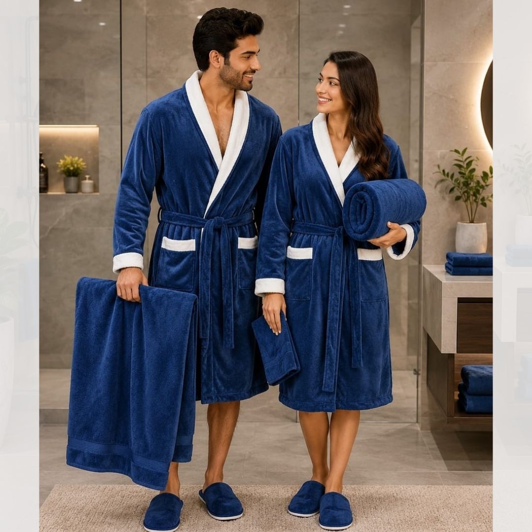 Luxury Couple 8-Piece Bathrobe Set