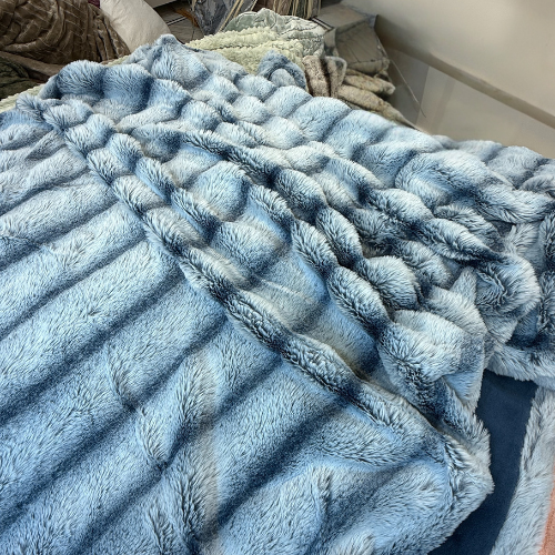 2 In 1 Rabbit Fur Blanket & Duvet Cover