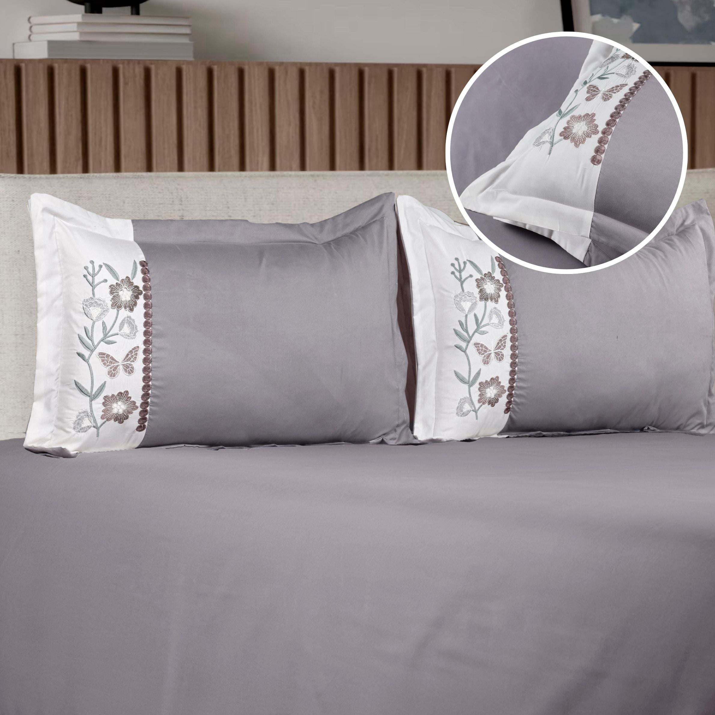 Ultra Luxury Embroidered Pillow Bedsheet Set