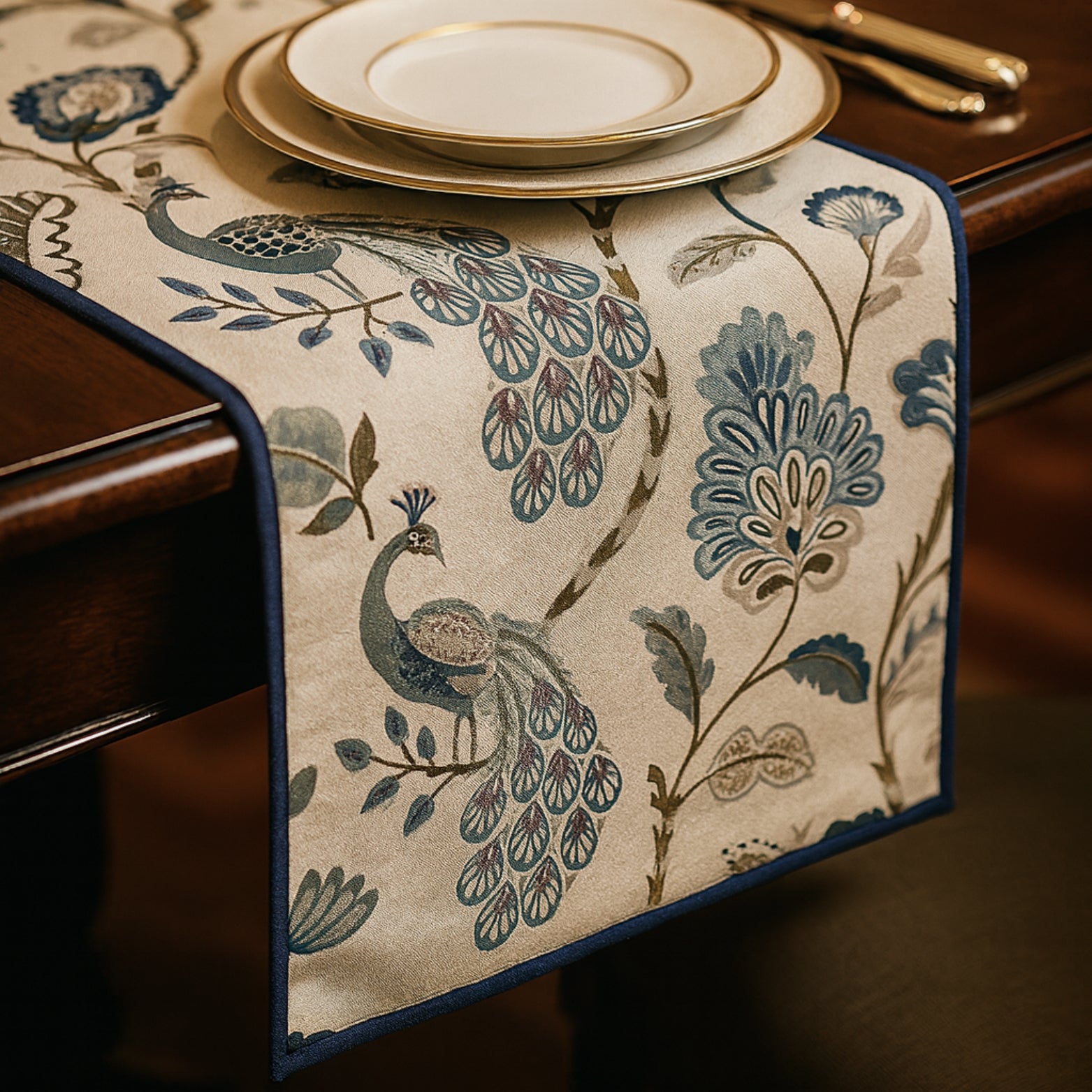 Printed Anti Skid Table Runner for Dining / Center Table Suitable for 4 Seater & 6 Seater