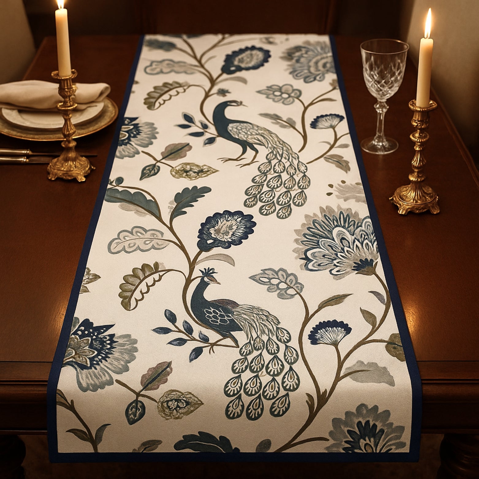 Printed Anti Skid Table Runner for Dining / Center Table Suitable for 4 Seater & 6 Seater