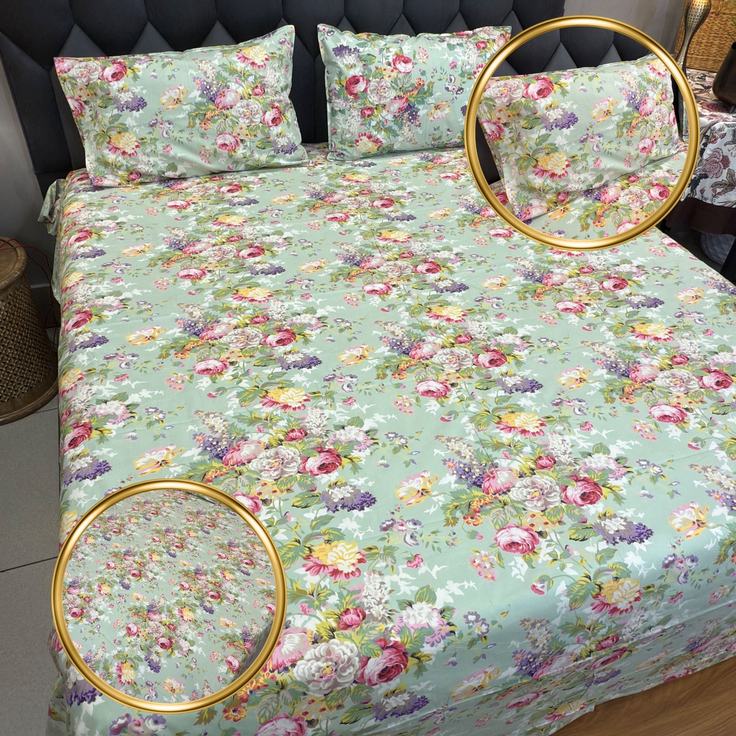 Fluorescent Discharge Print Pure Cotton Bedsheet Collection