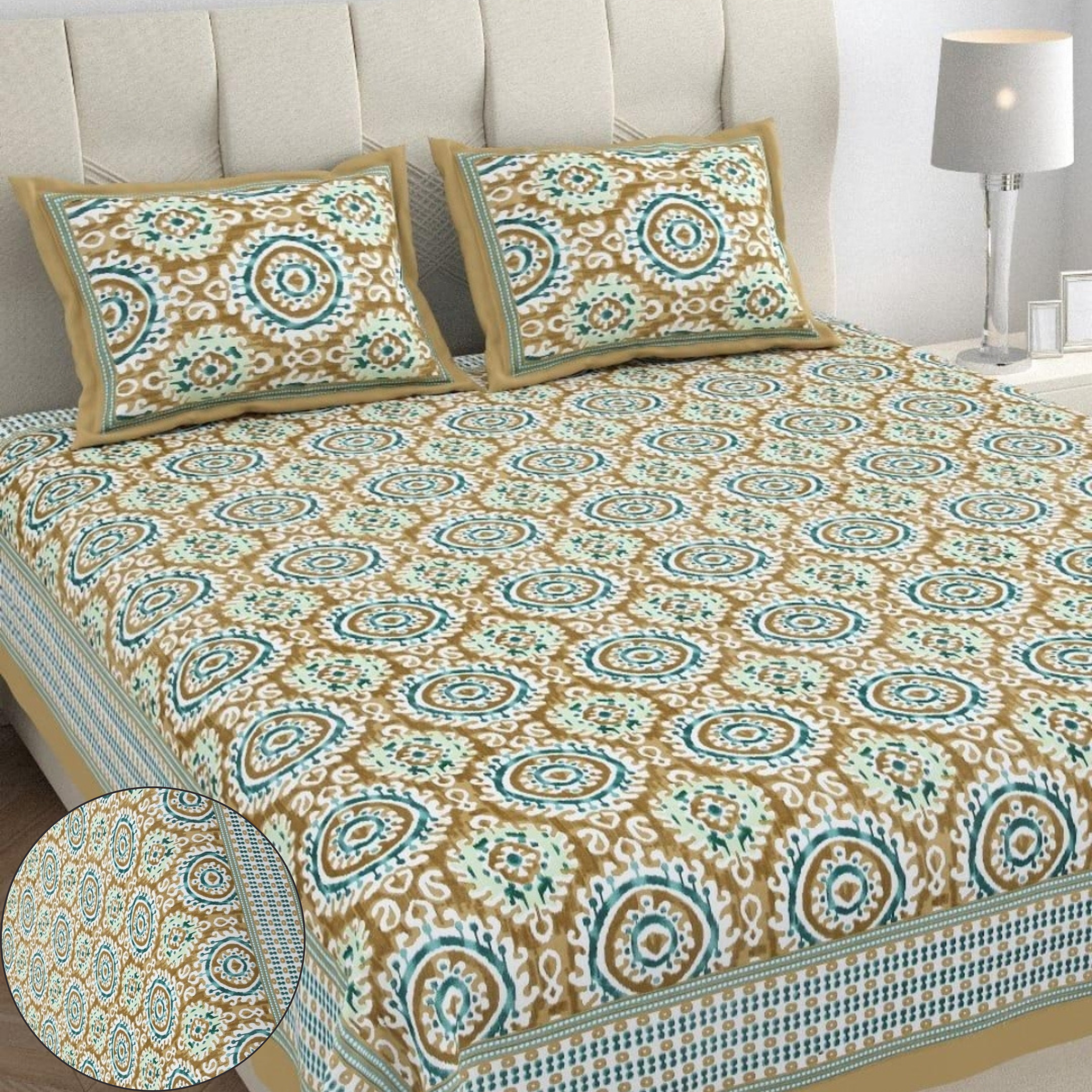 Premium Ikkat Cotton Bedsheets