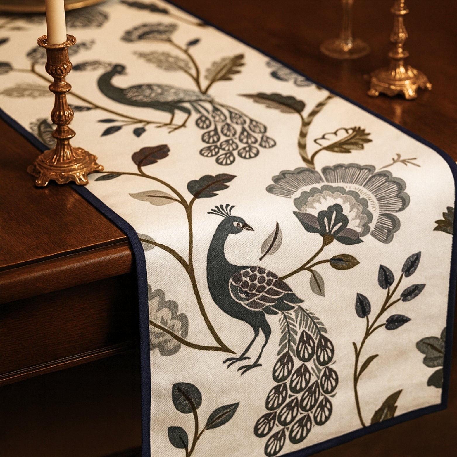 Printed Anti Skid Table Runner for Dining / Center Table Suitable for 4 Seater & 6 Seater