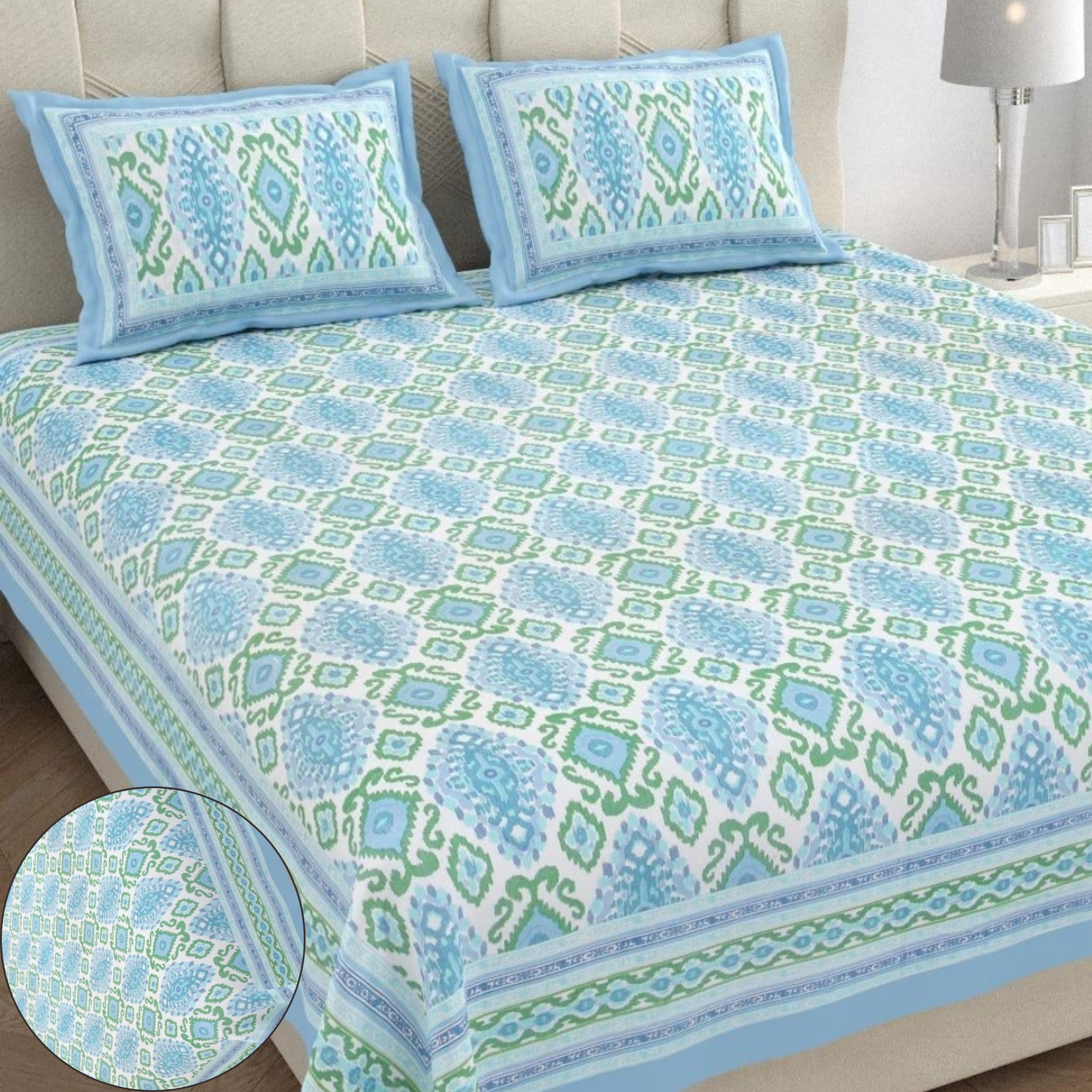 Premium Ikkat Cotton Bedsheets