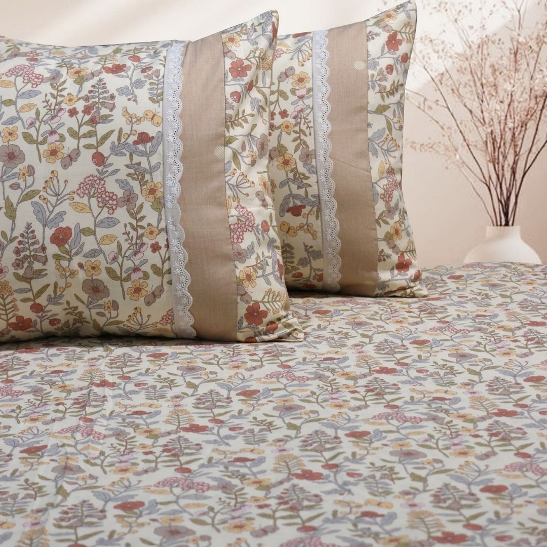 Nursery Floral Prints Bedsheet Set