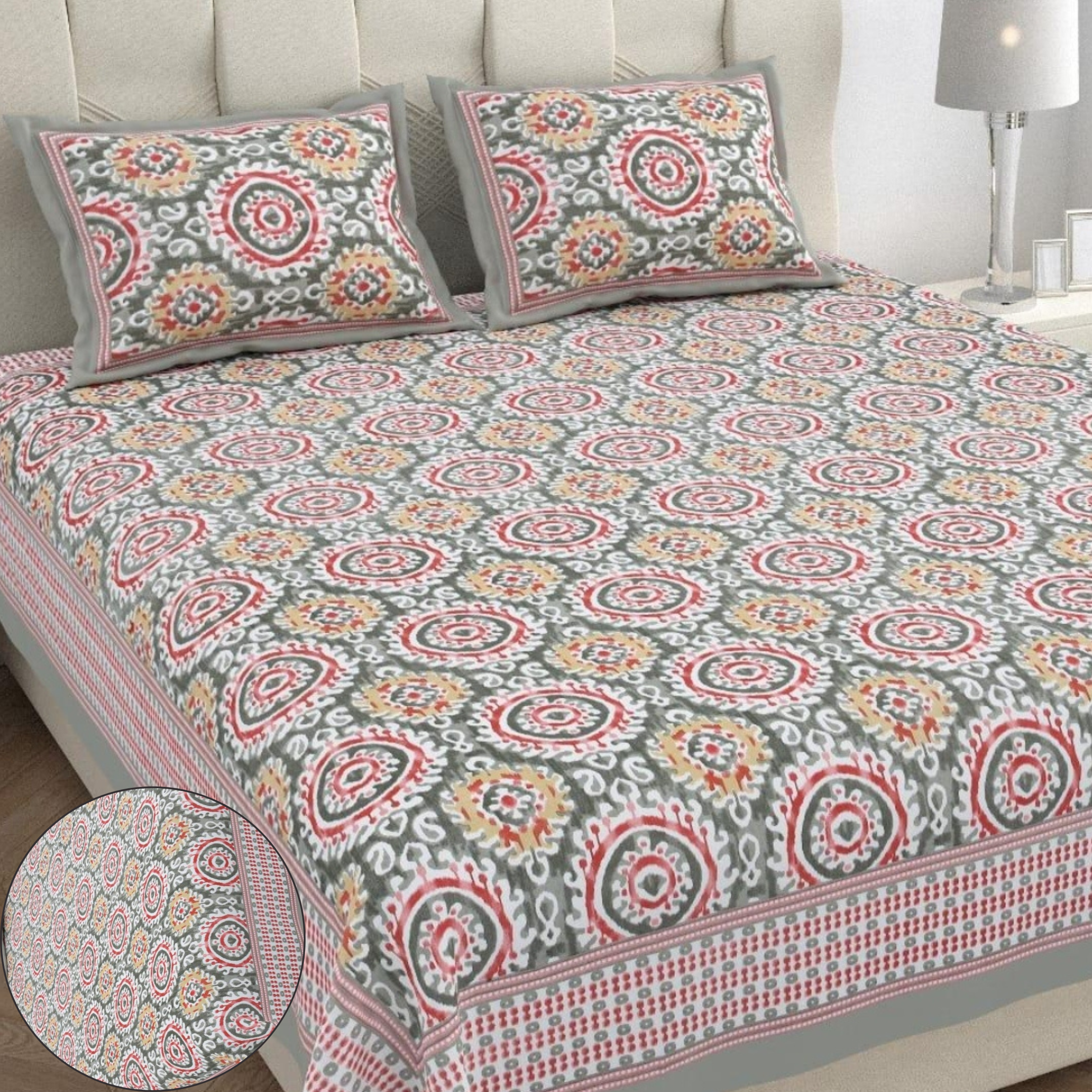 Premium Ikkat Cotton Bedsheets