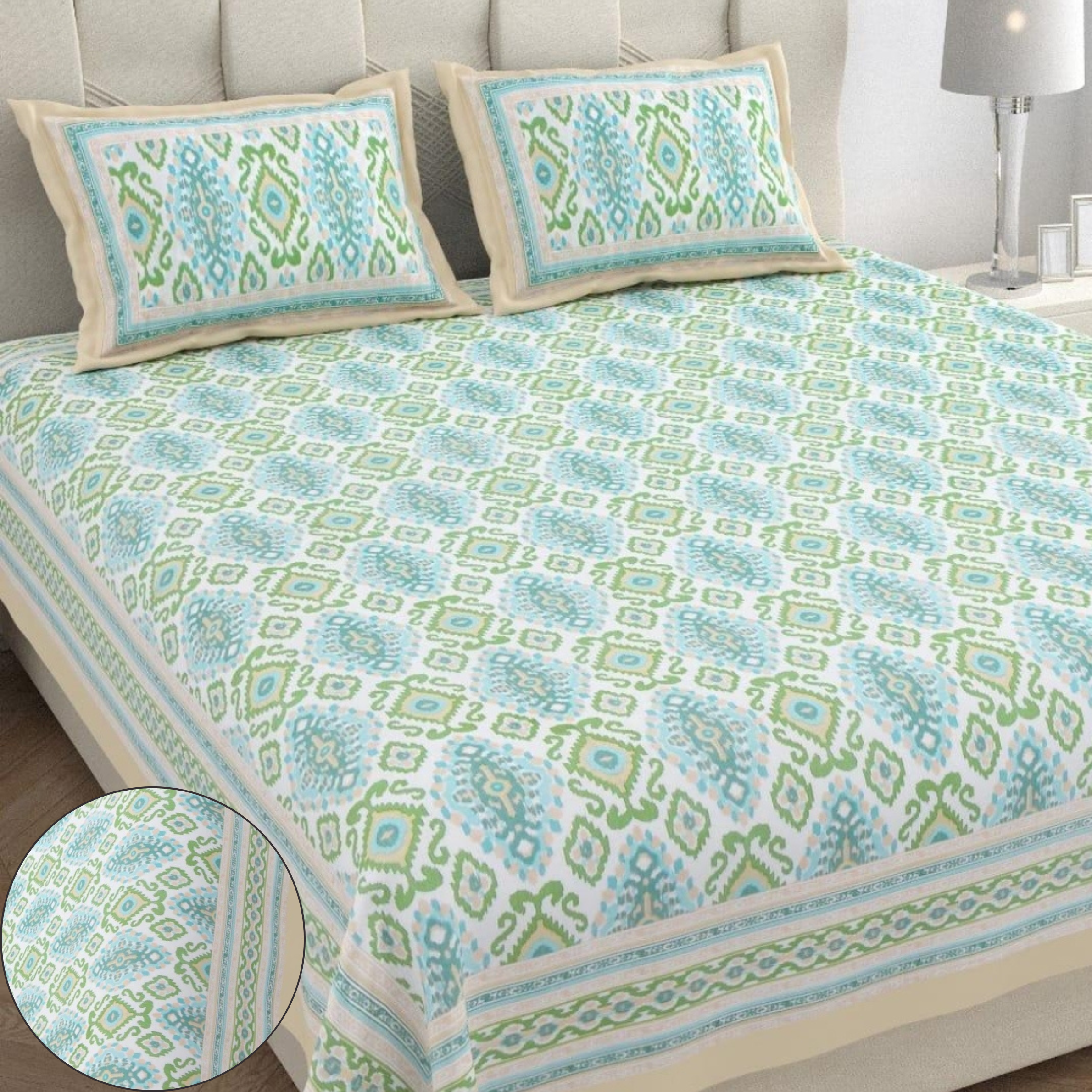 Premium Ikkat Cotton Bedsheets
