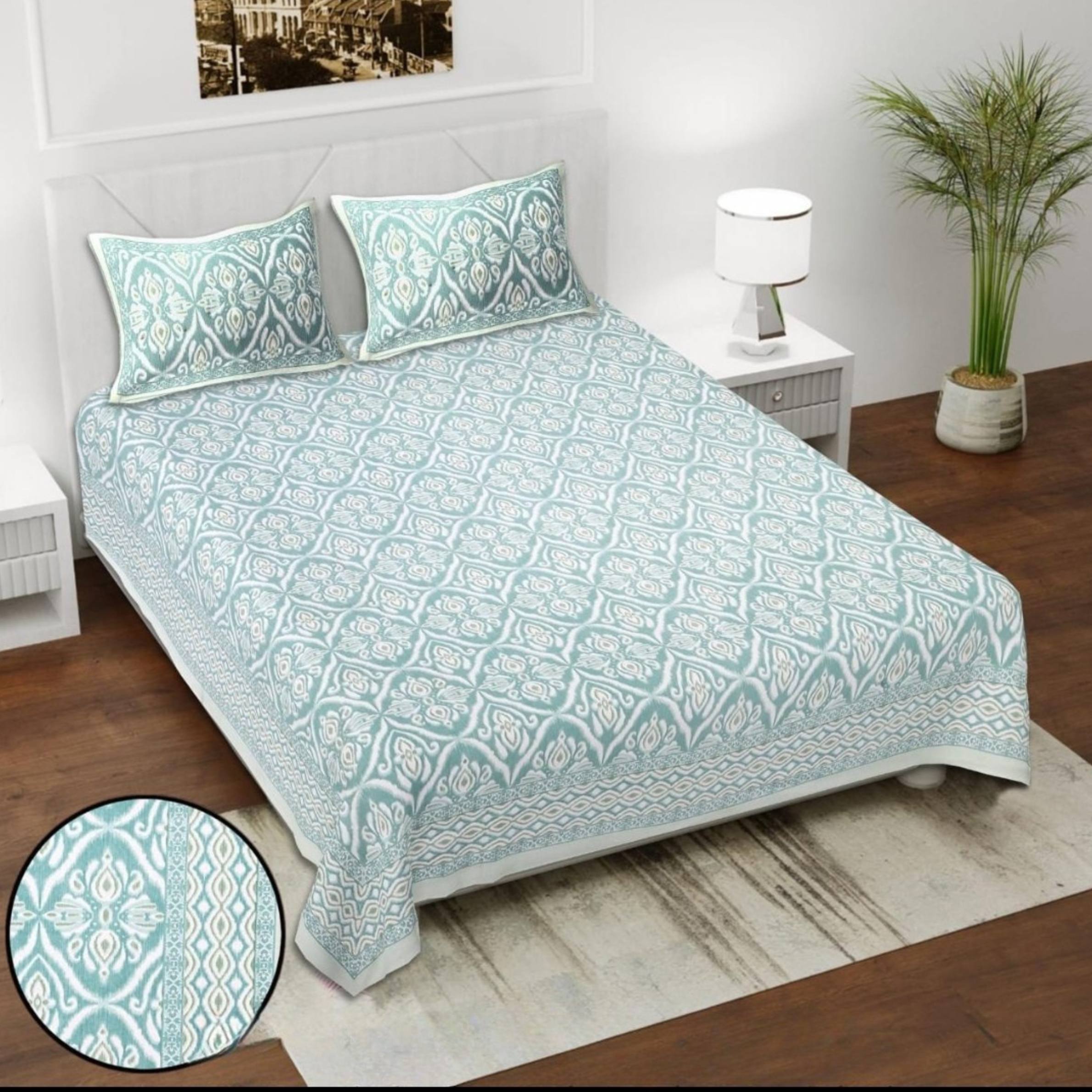 Premium Ikkat Cotton Bedsheets