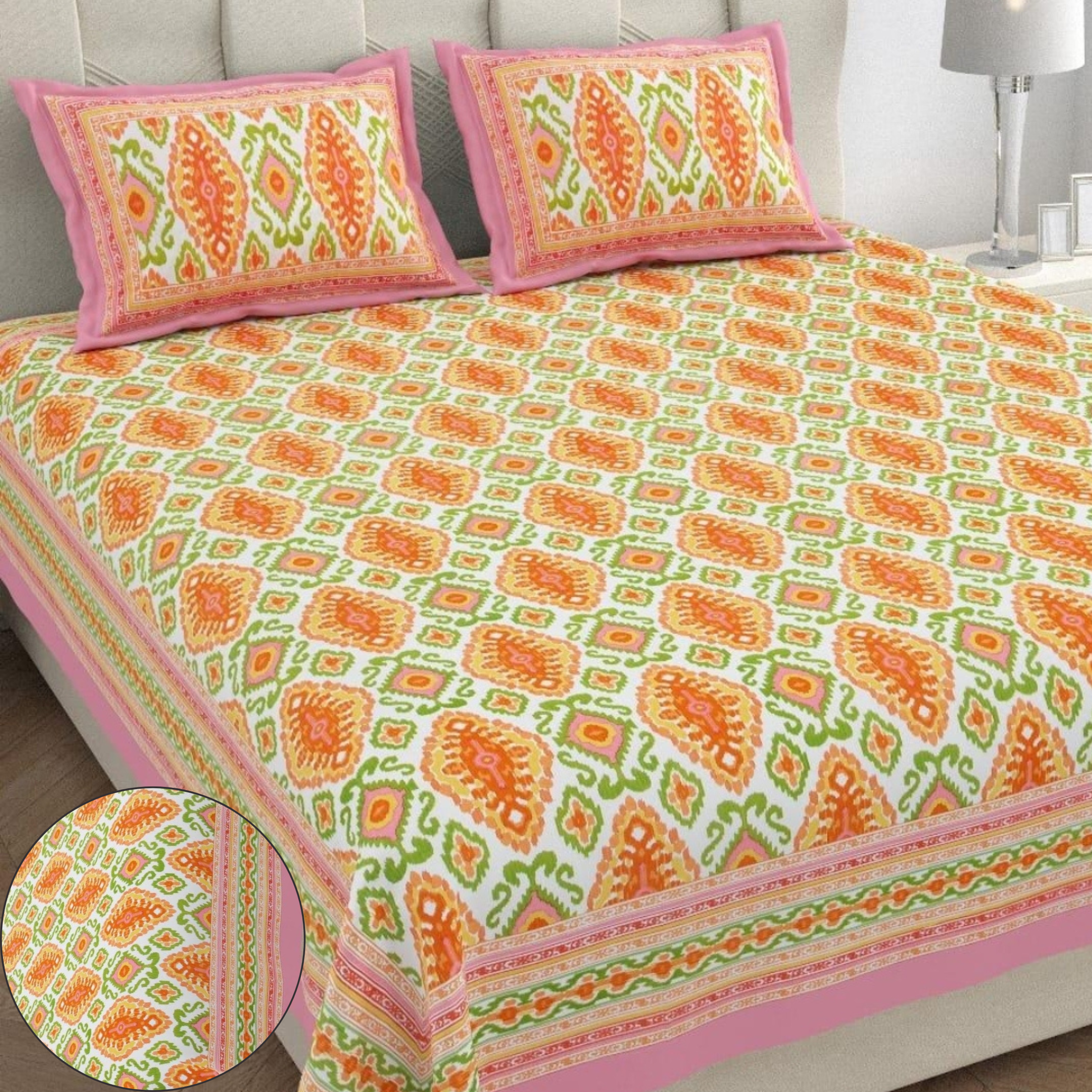 Premium Ikkat Cotton Bedsheets