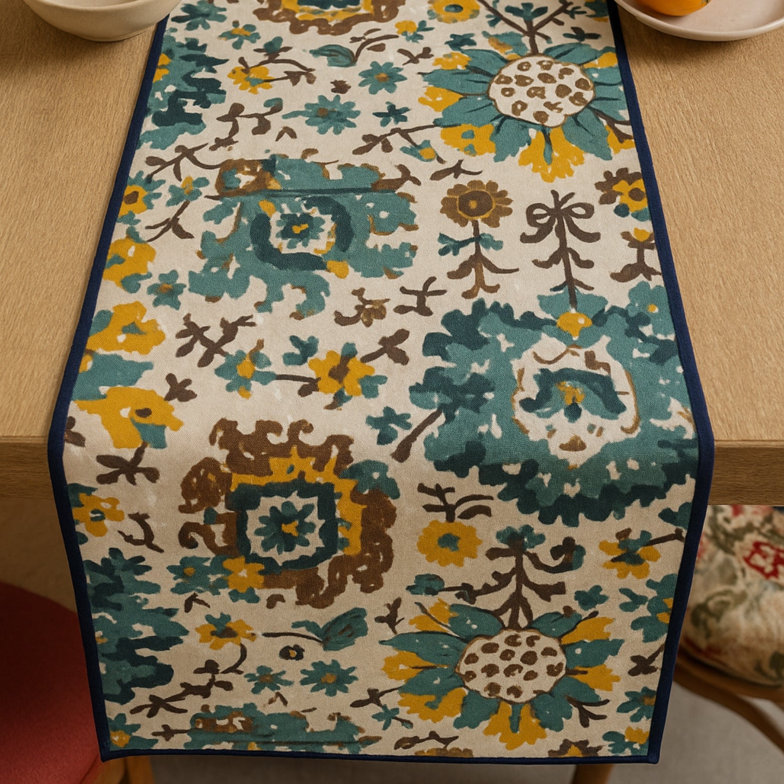 Printed Anti Skid Table Runner for Dining / Center Table Suitable for 4 Seater & 6 Seater