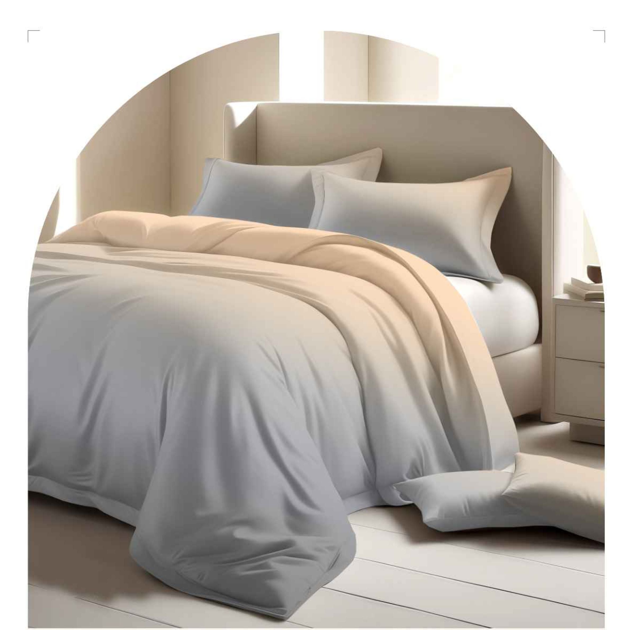 Nature Inspired Ombre Shaded King Size Bedsheet – 250 TC Pure Cotton