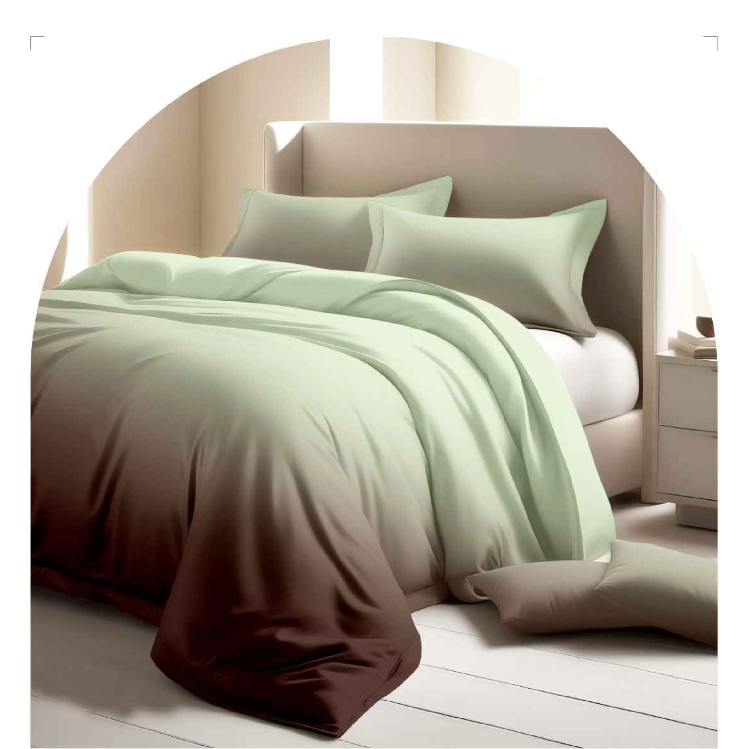 Nature Inspired Ombre Shaded King Size Bedsheet – 250 TC Pure Cotton