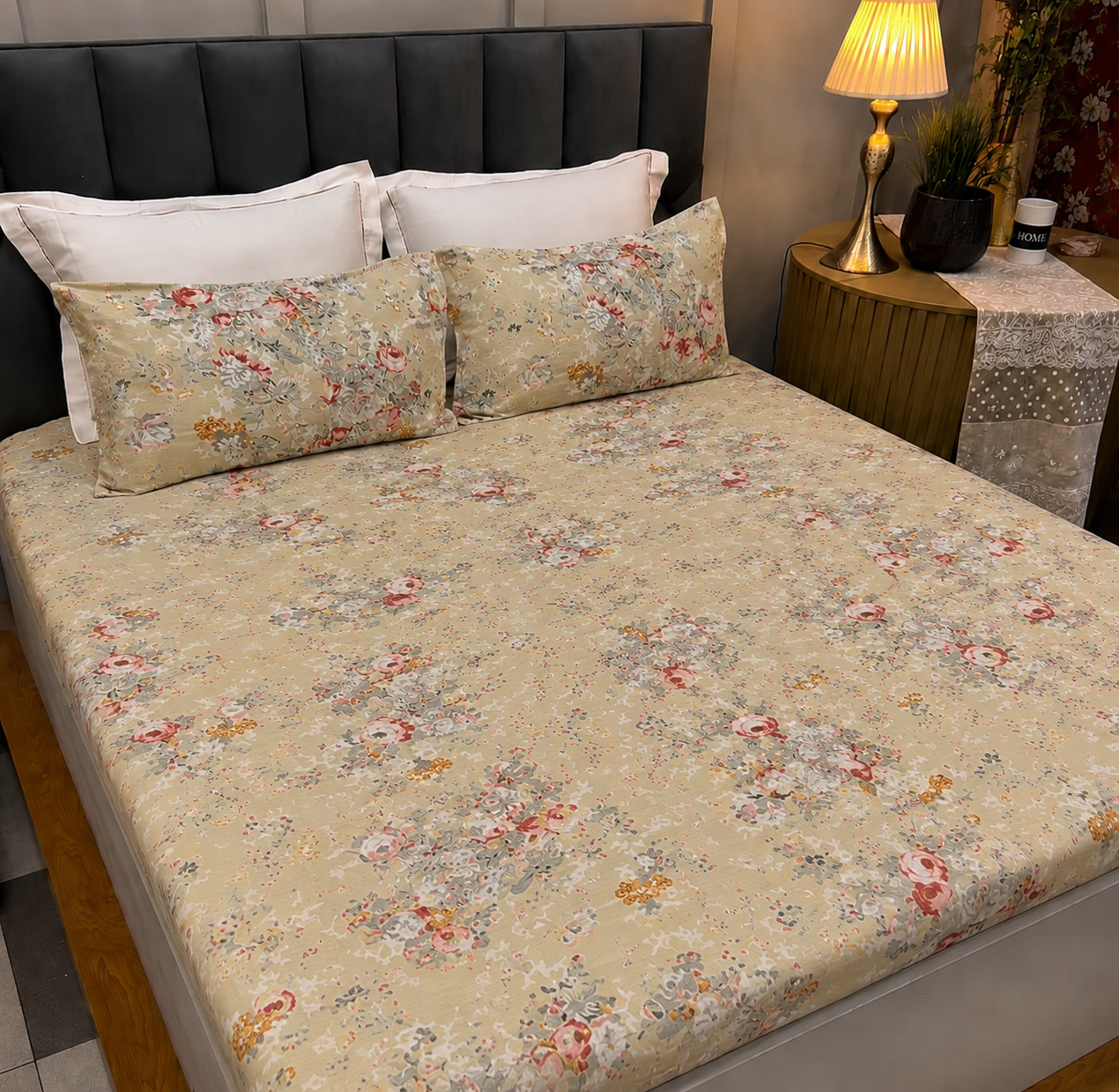 Victorian Floral Collection- Fitted Bedsheet OR Dohar