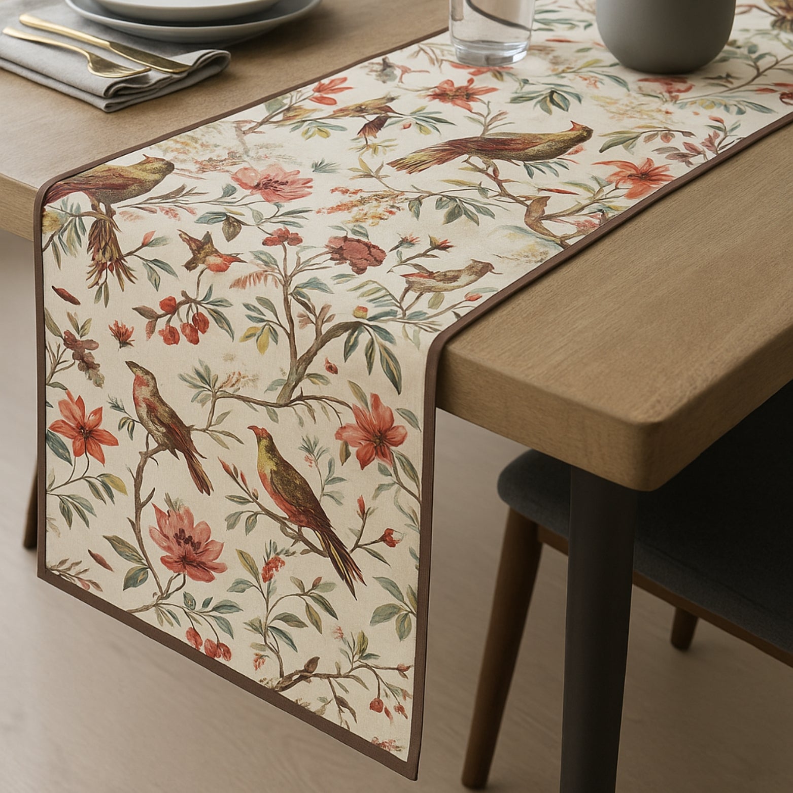 Printed Anti Skid Table Runner for Dining / Center Table Suitable for 4 Seater & 6 Seater