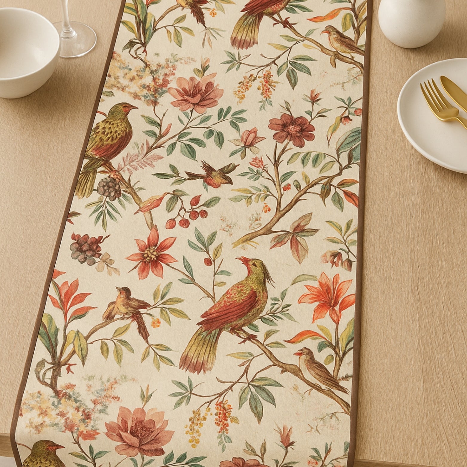 Printed Anti Skid Table Runner for Dining / Center Table Suitable for 4 Seater & 6 Seater