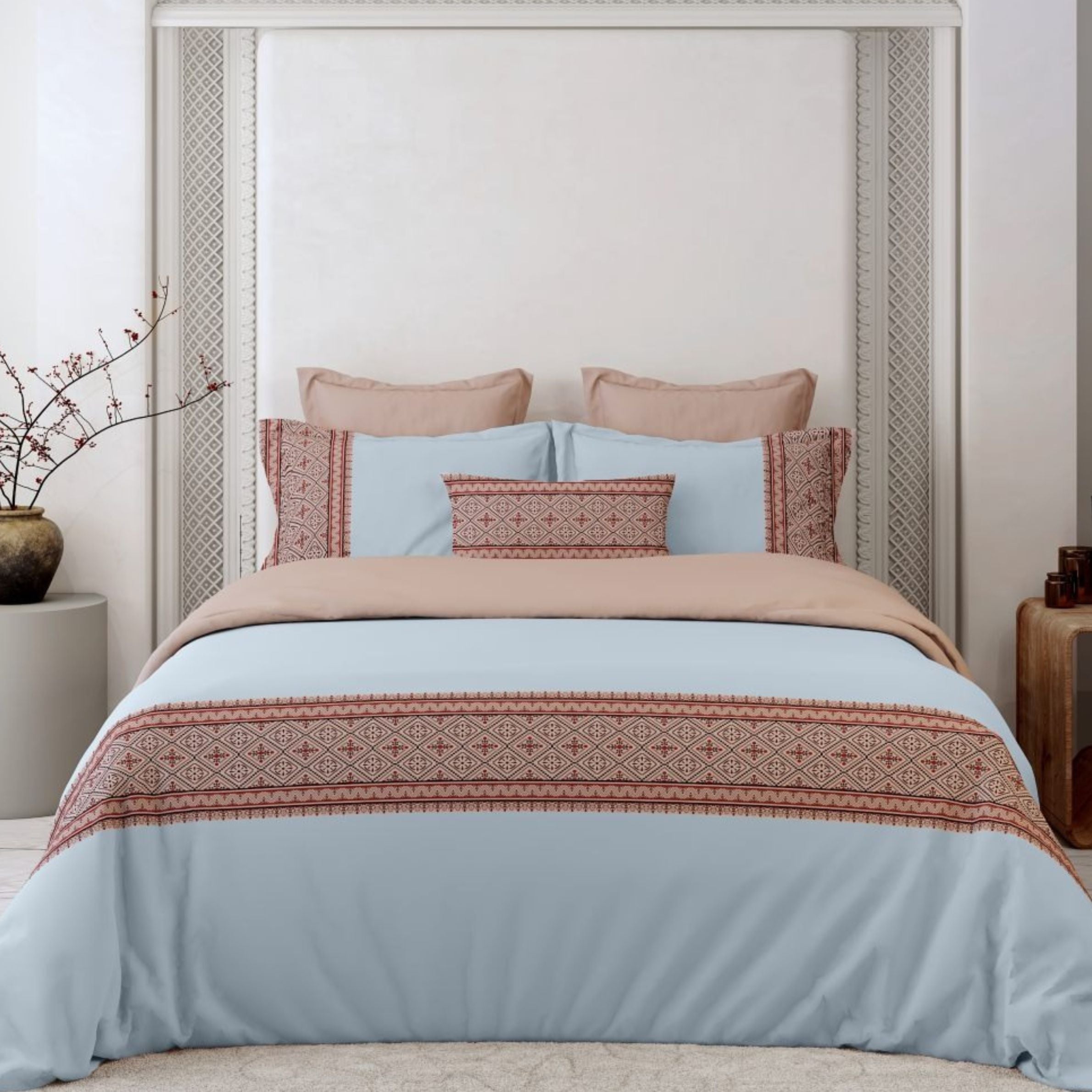 400 TC Pure Cotton Customised Designer Bedsheet