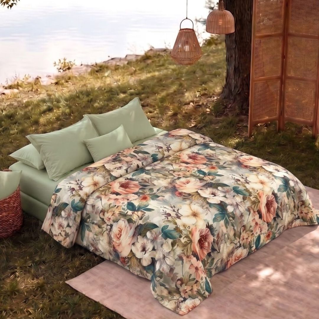 Nature-Inspired Muslin Single Bed Dohar