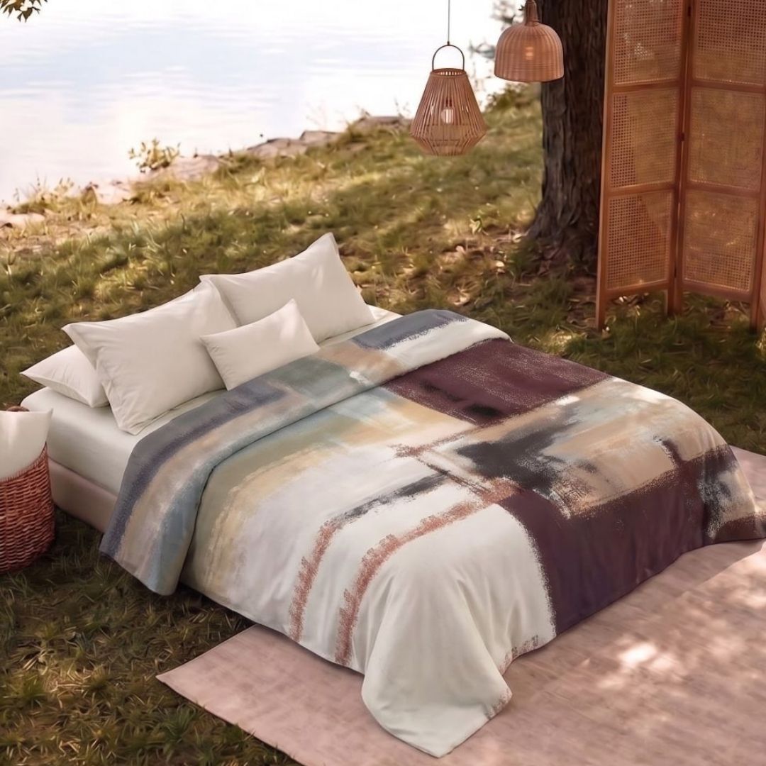 Nature-Inspired Muslin Single Bed Dohar