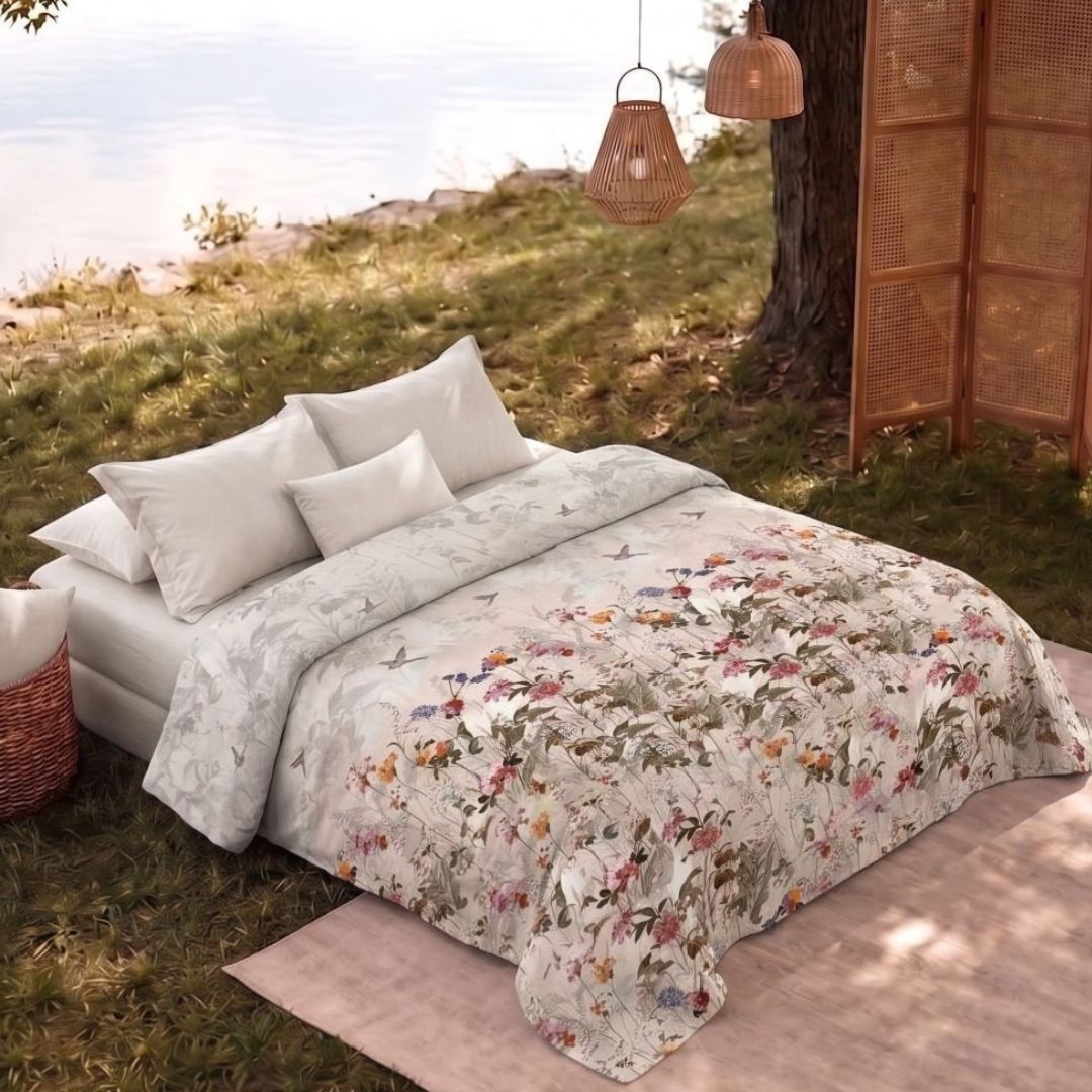 Nature-Inspired Muslin Single Bed Dohar