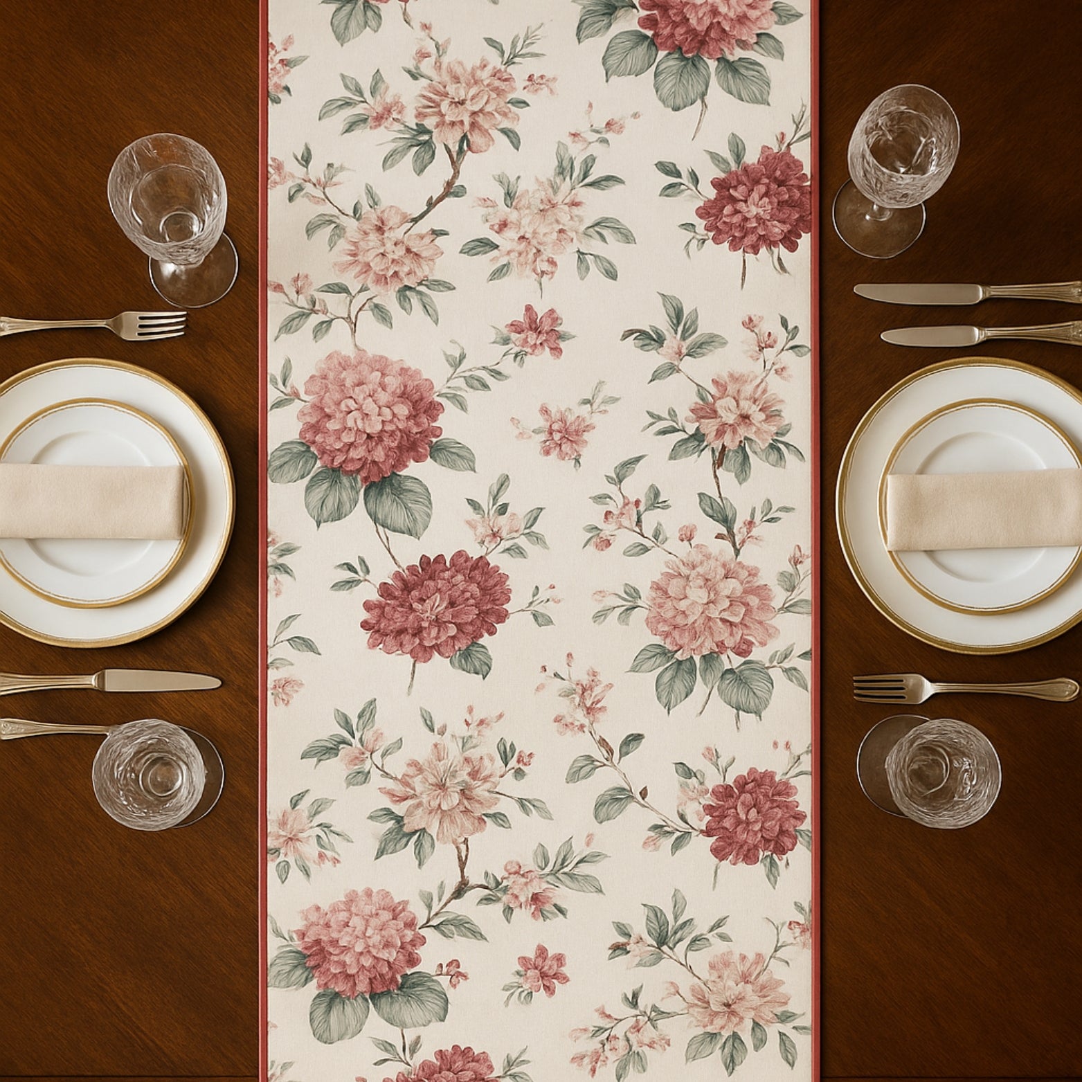 Printed Anti Skid Table Runner for Dining / Center Table Suitable for 4 Seater & 6 Seater