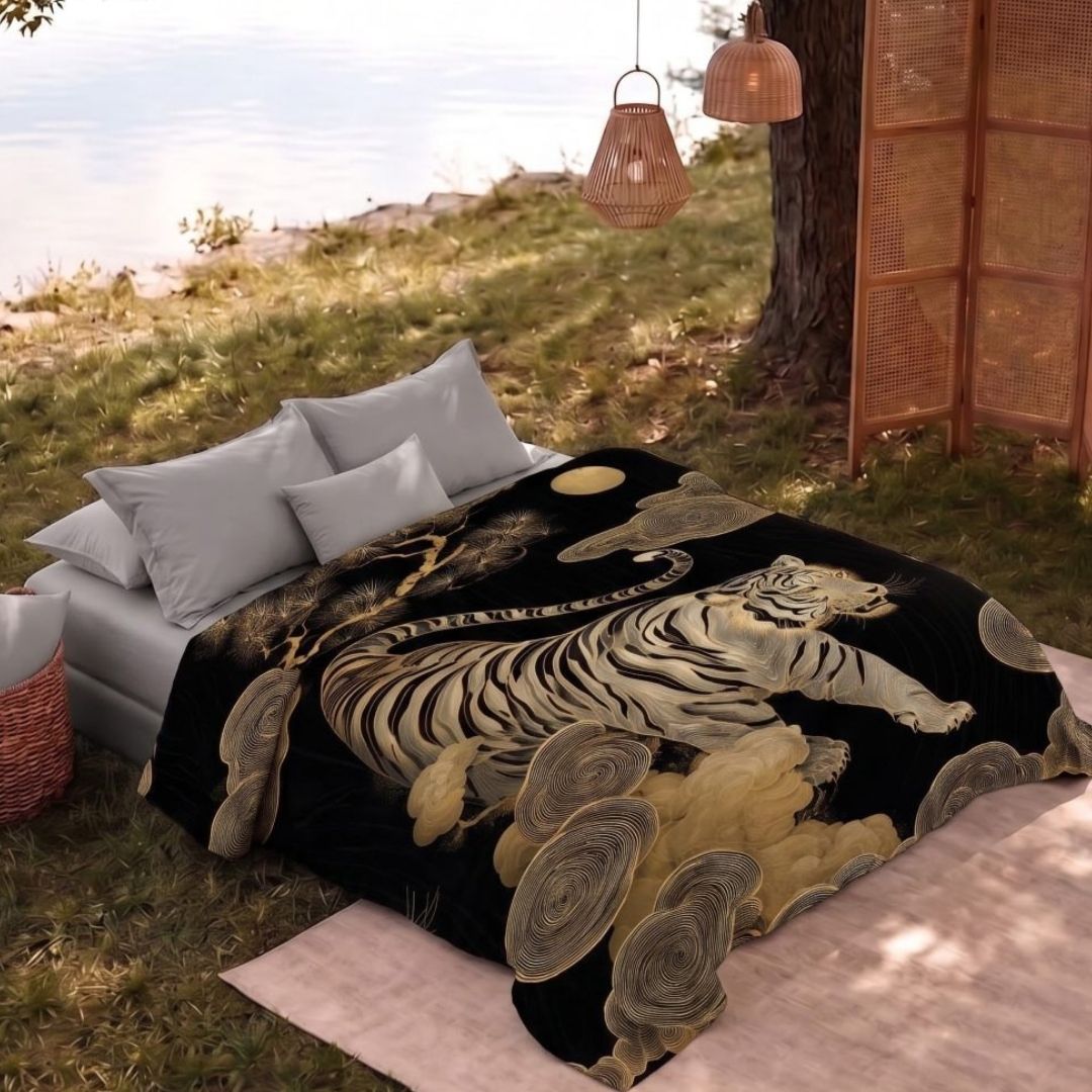Nature-Inspired Muslin Single Bed Dohar