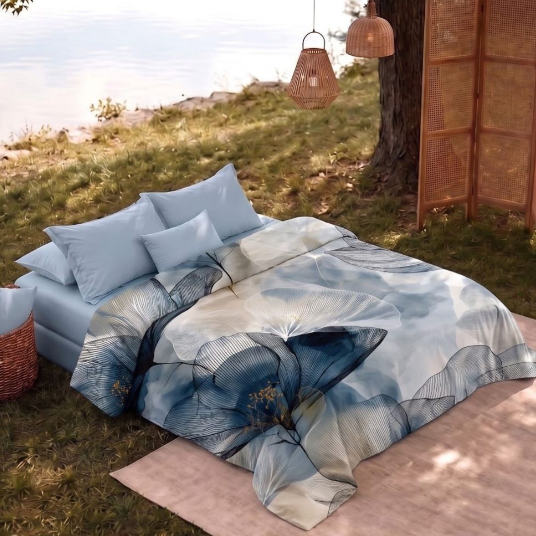 Nature-Inspired Muslin Single Bed Dohar