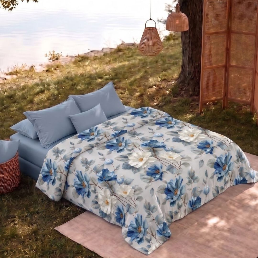 Nature-Inspired Muslin Single Bed Dohar