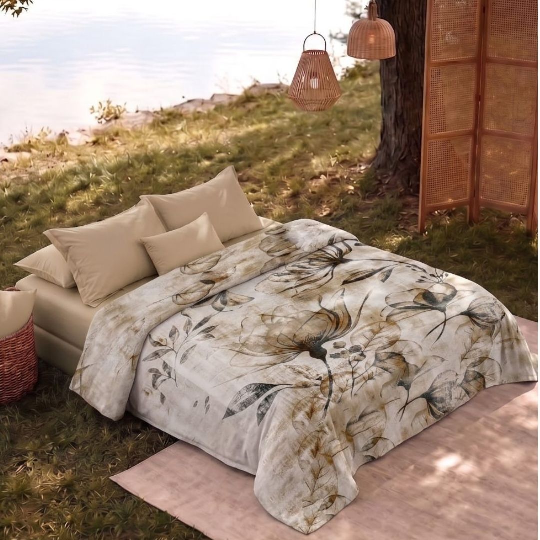 Nature-Inspired Muslin Single Bed Dohar