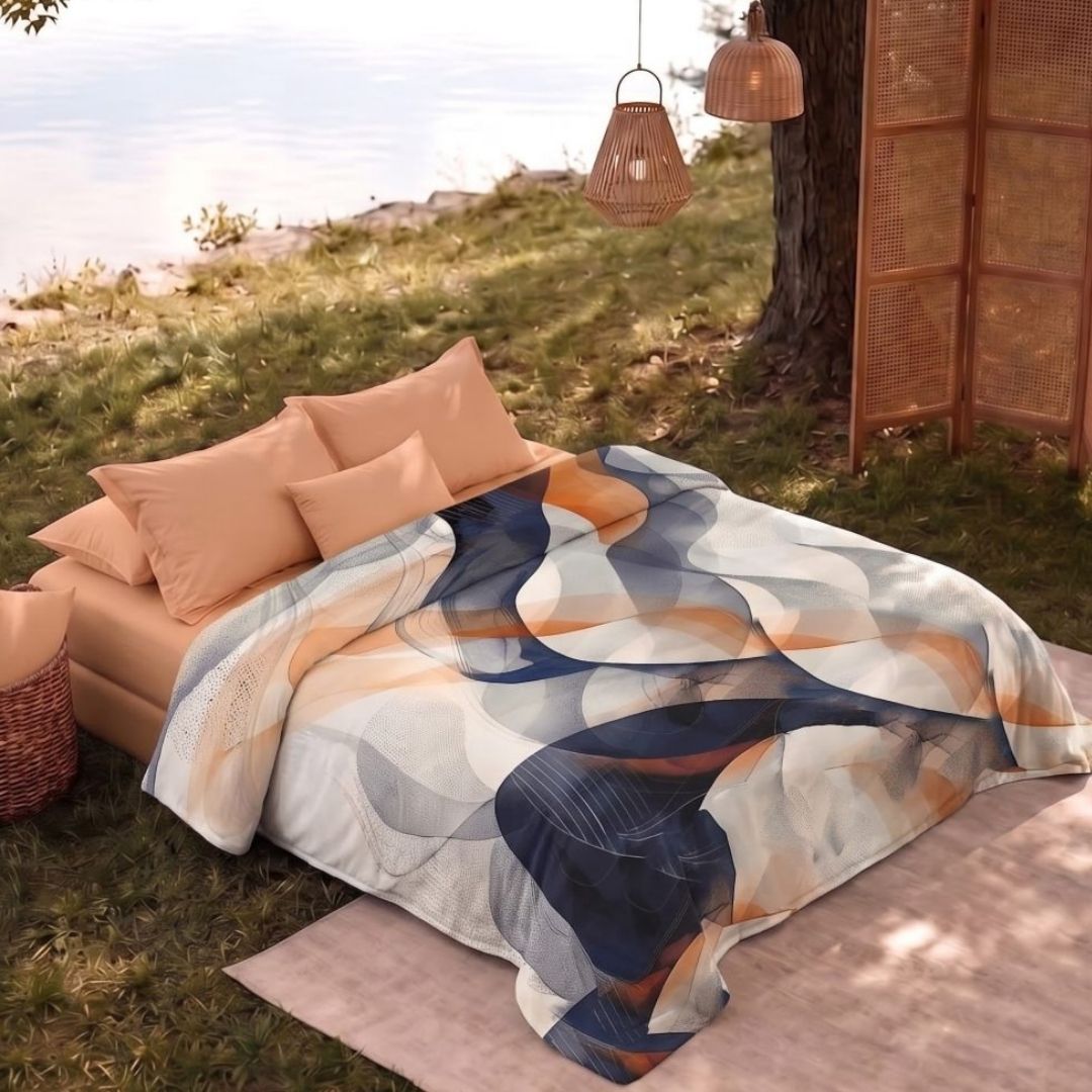 Nature-Inspired Muslin Single Bed Dohar