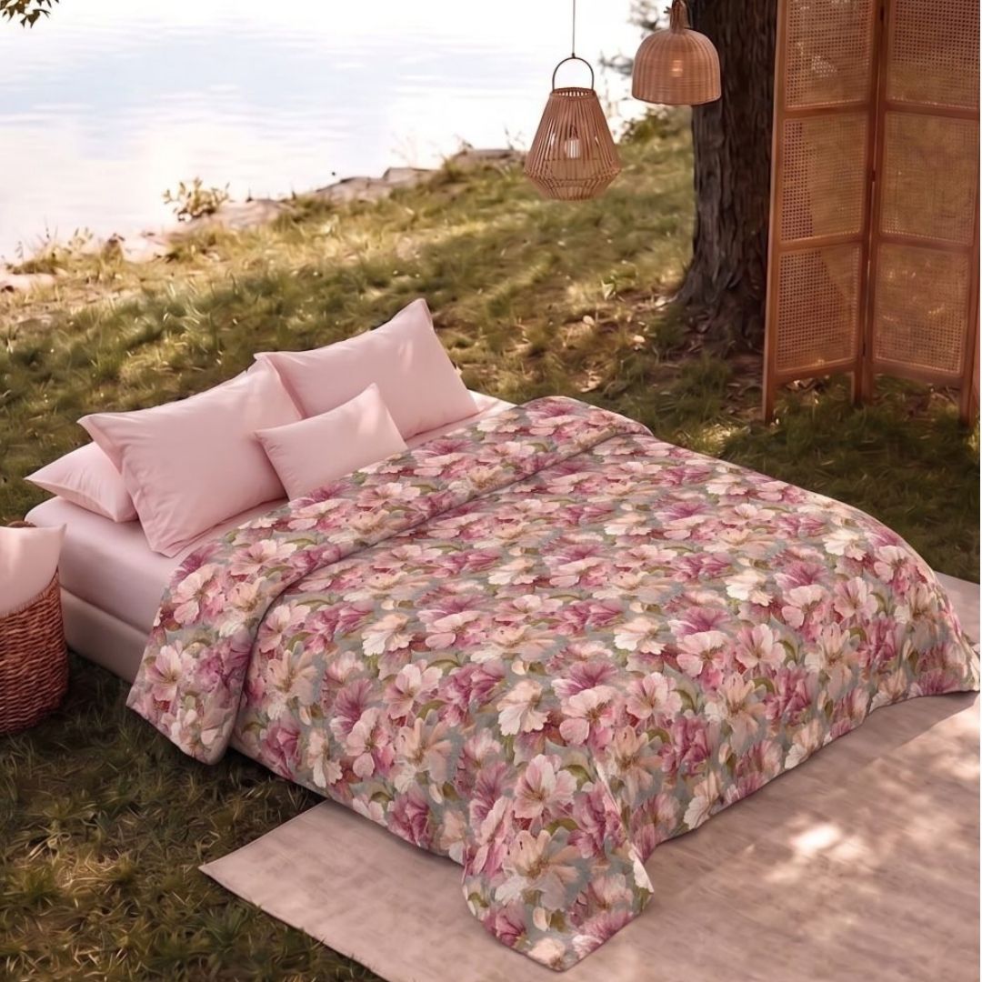 Nature-Inspired Muslin Single Bed Dohar