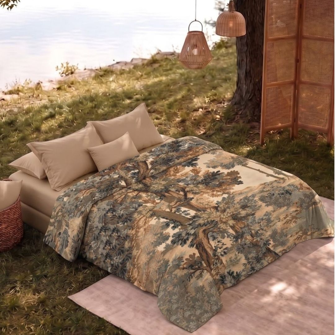 Nature-Inspired Muslin Single Bed Dohar