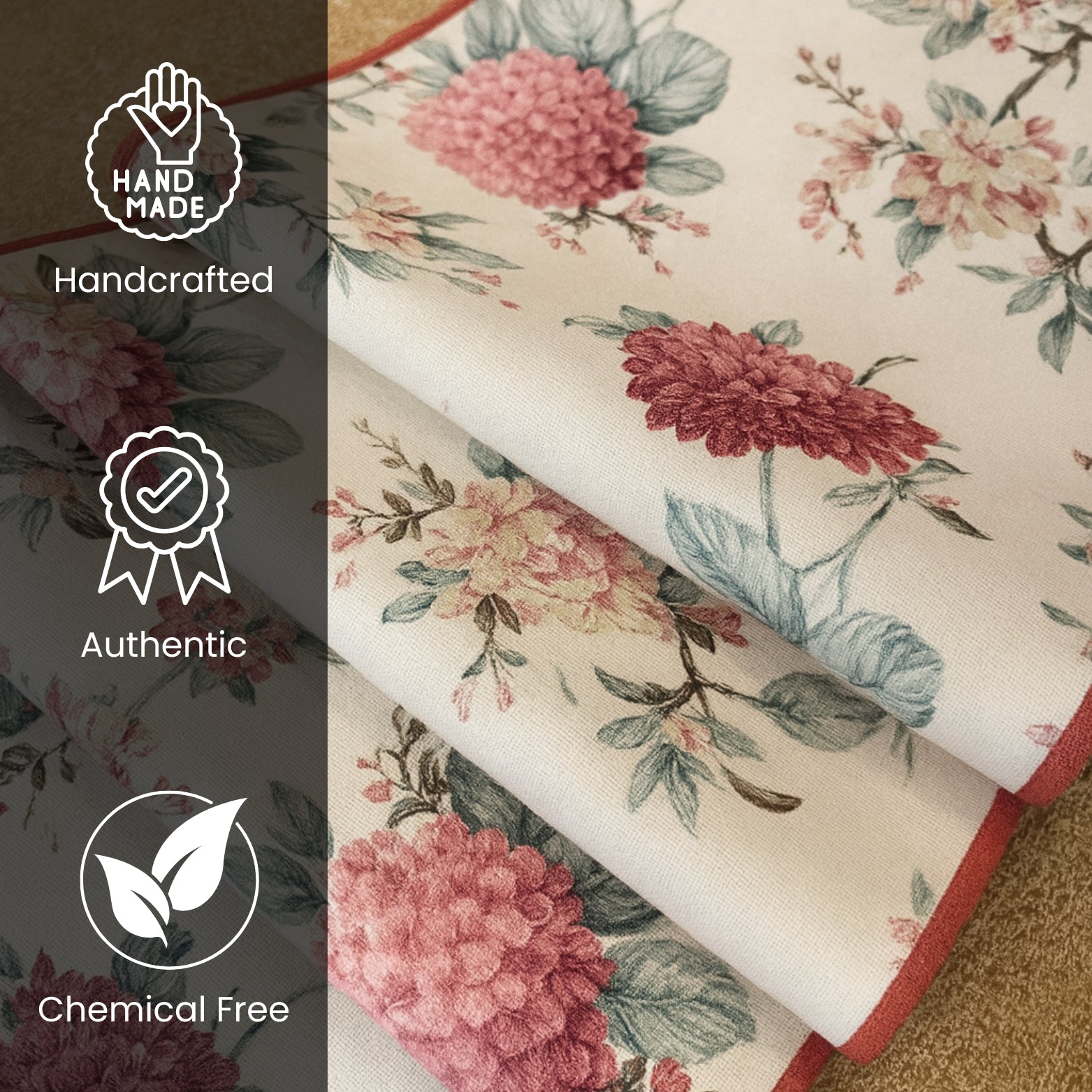 Printed Anti Skid Table Runner for Dining / Center Table Suitable for 4 Seater & 6 Seater