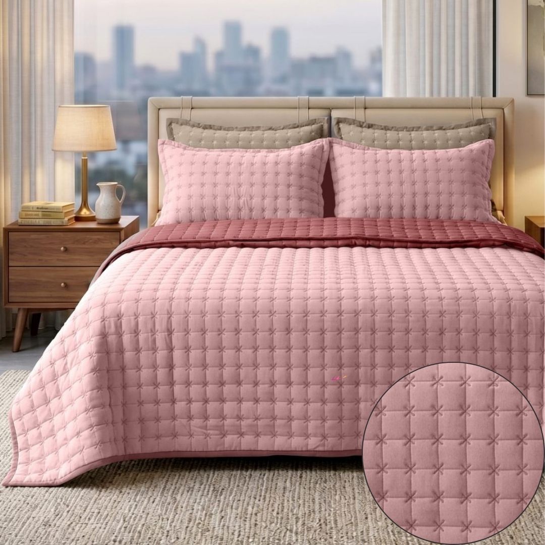 Pure Cotton Quilted Bedcover Set