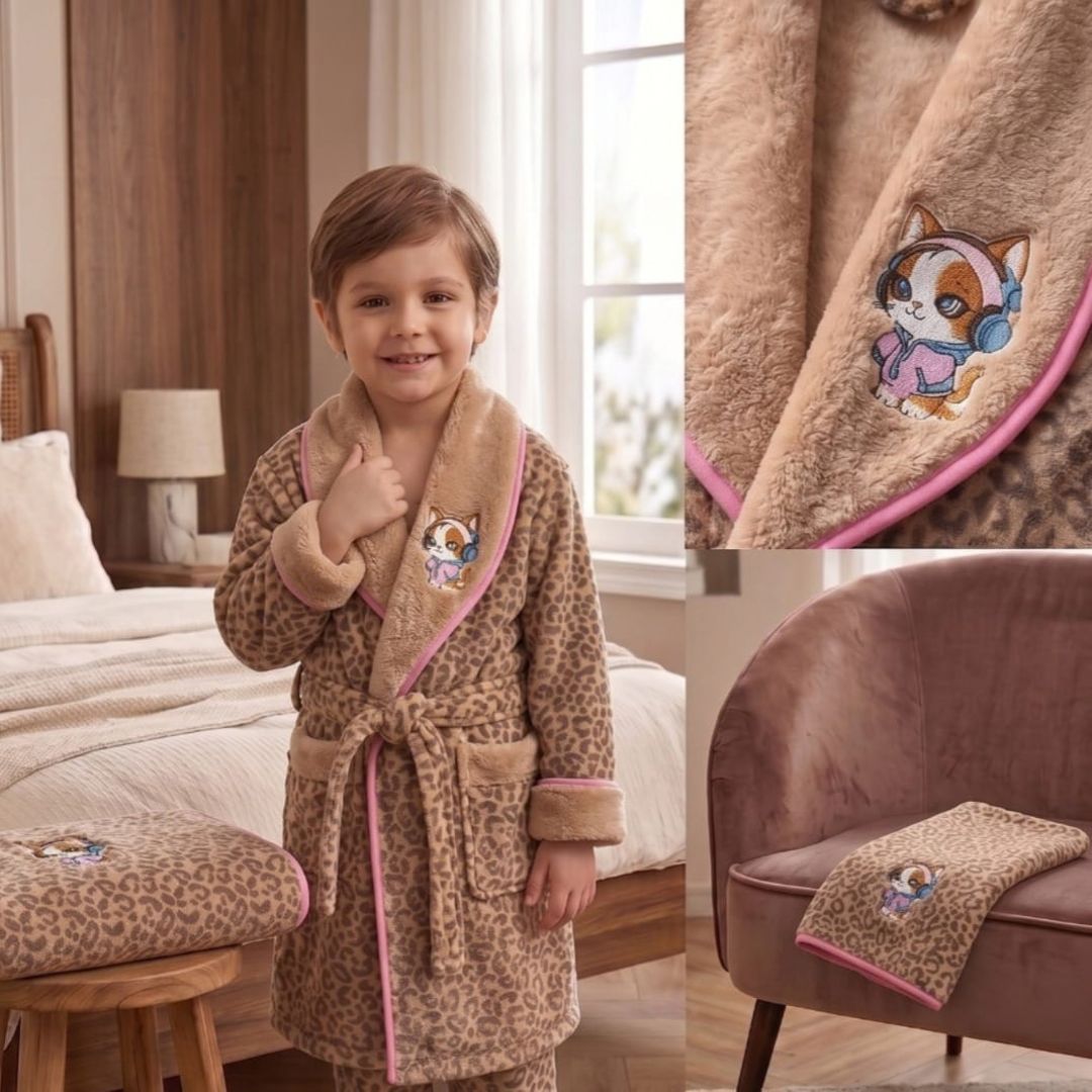 Tiny Hug Kids Bathrobe 3 Pcs Set
