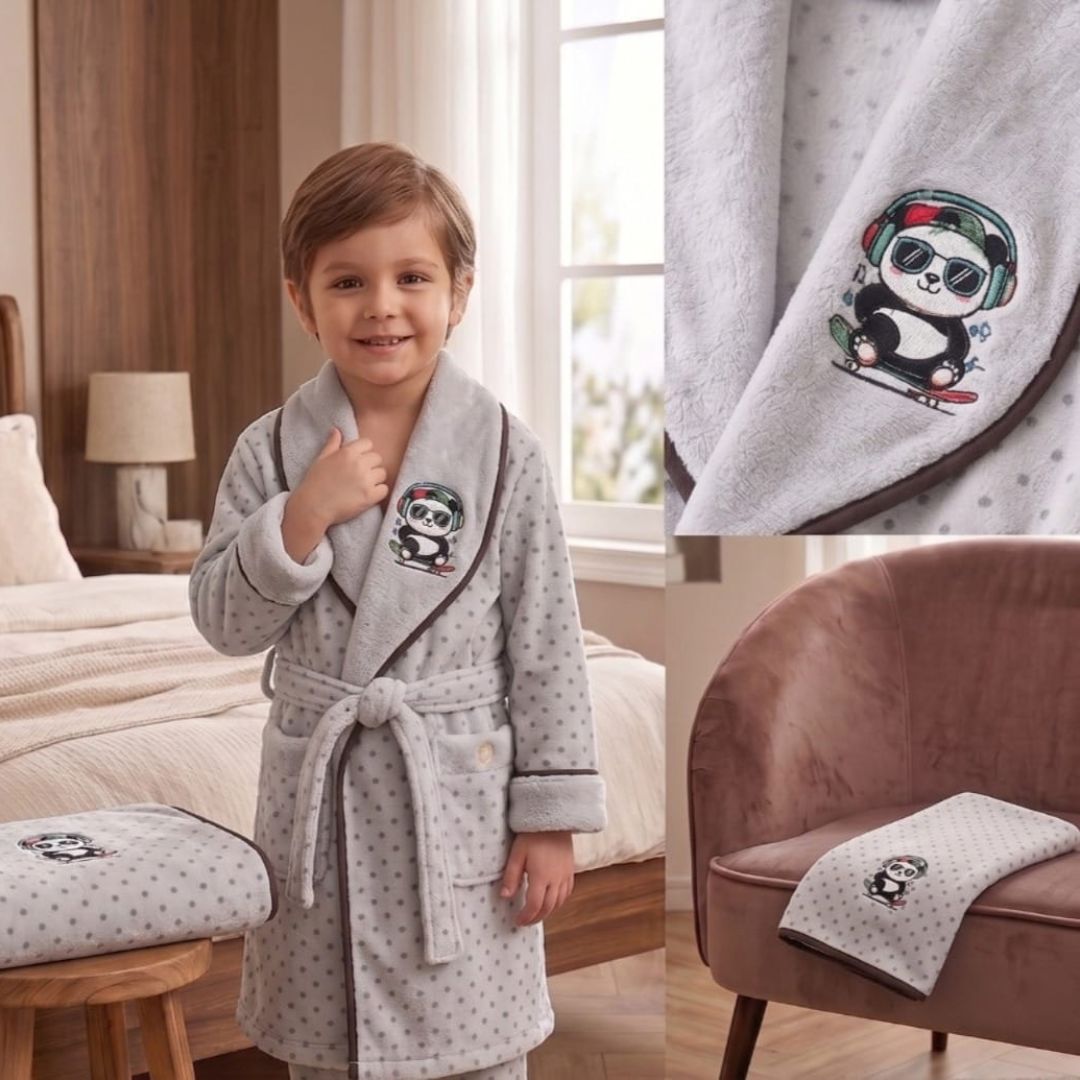 Tiny Hug Kids Bathrobe 3 Pcs Set