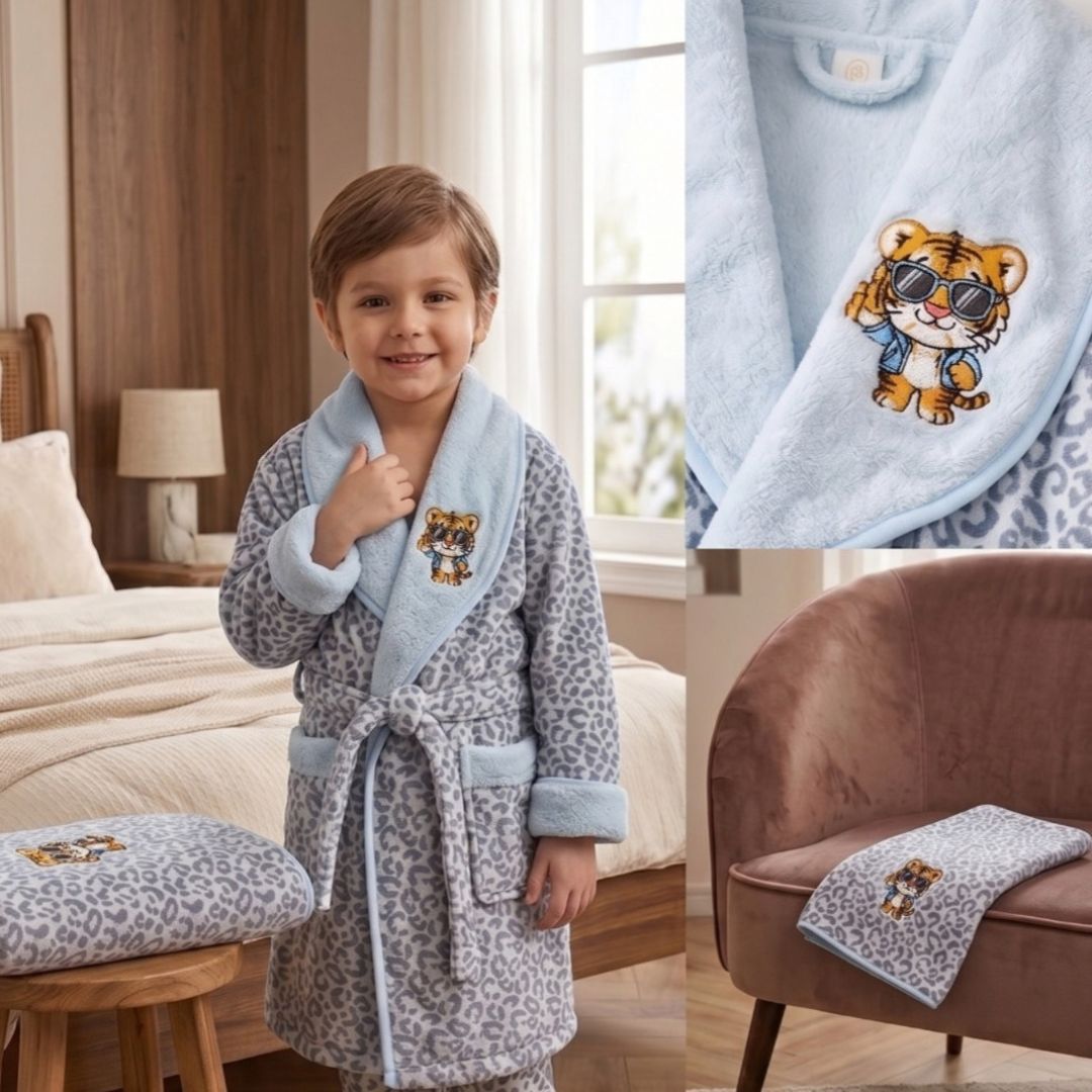 Tiny Hug Kids Bathrobe 3 Pcs Set