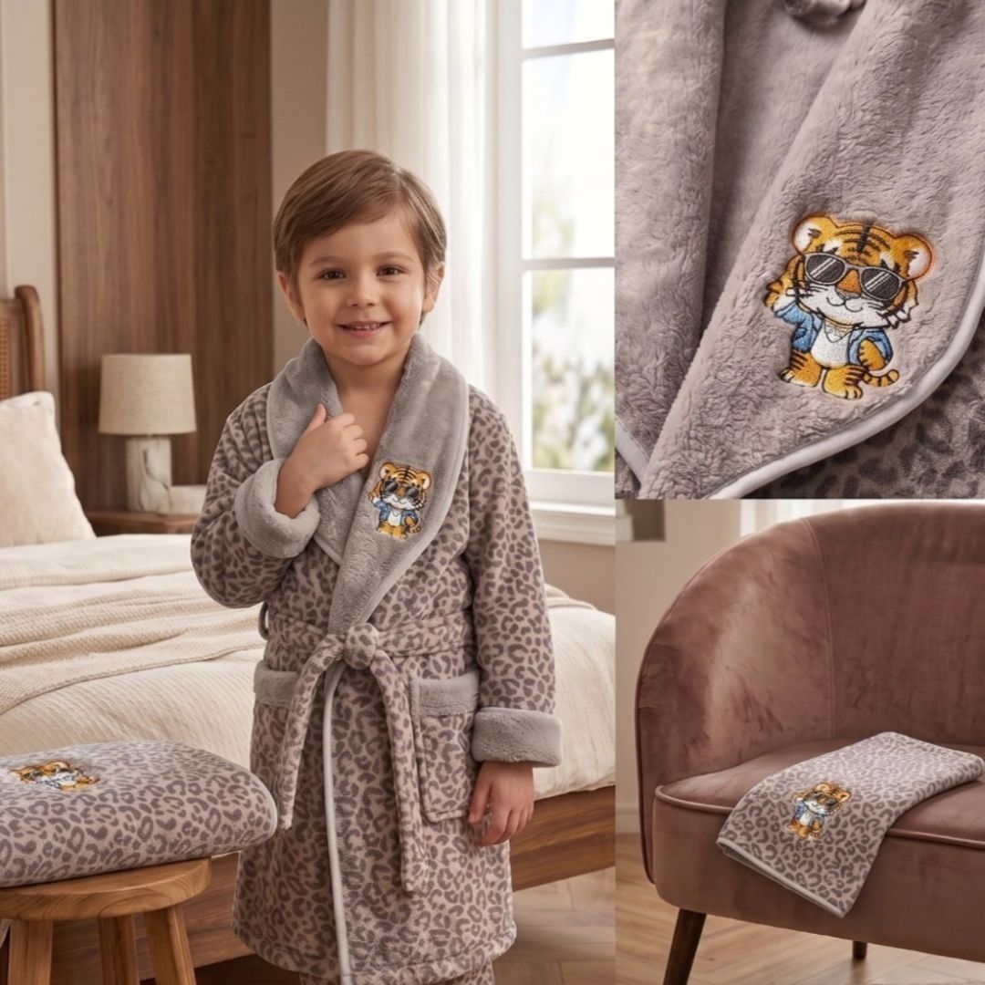 Tiny Hug Kids Bathrobe 3 Pcs Set